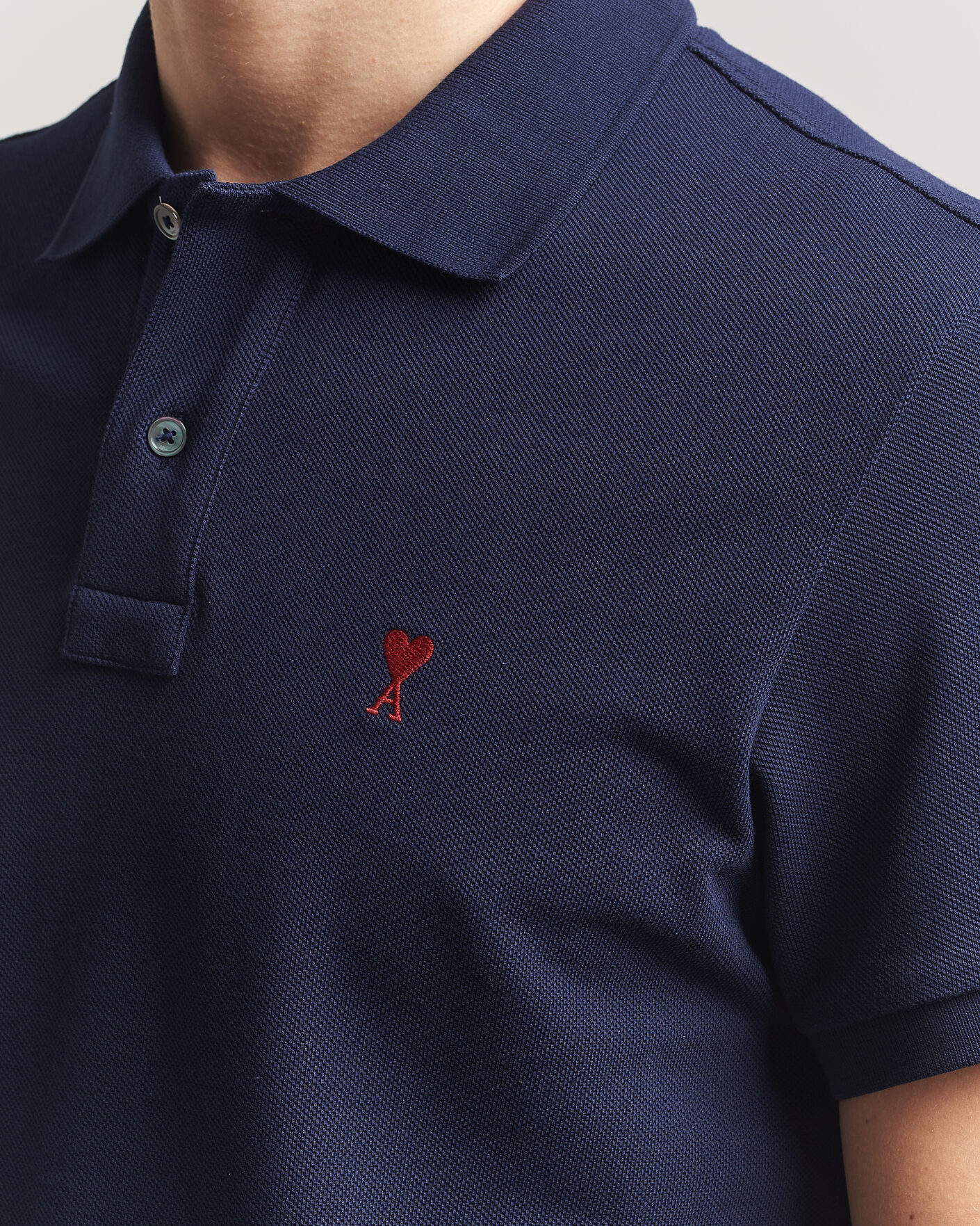 Hombres | Polos | AMI | Heart Logo Polo Navy