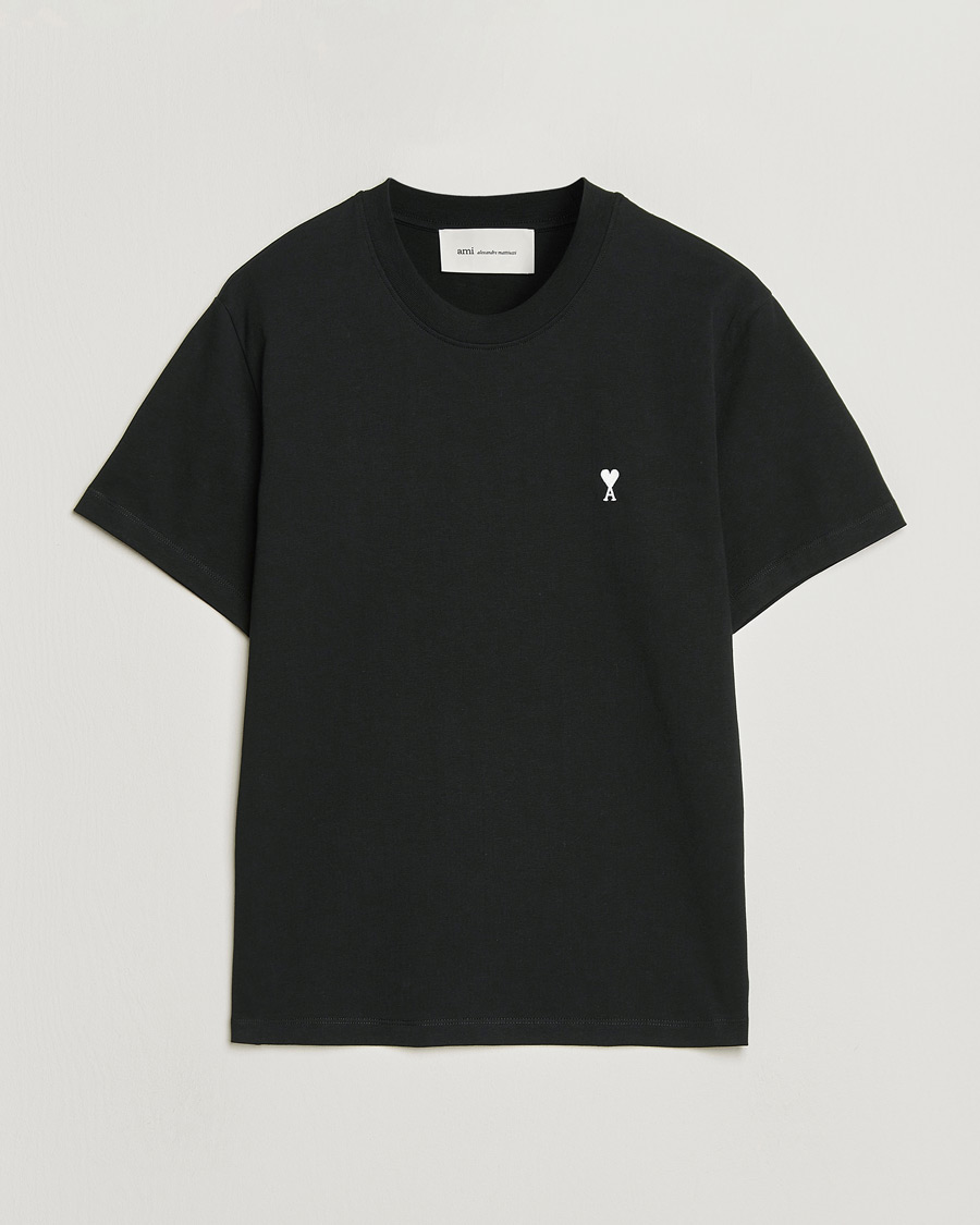 Hombres | Camisetas | AMI | Contrast Heart Logo T-Shirt Black