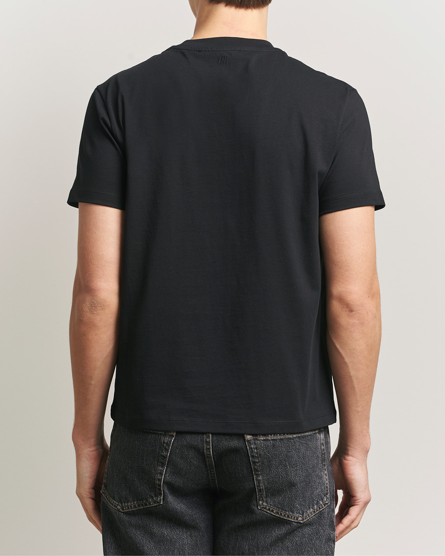 Hombres | Camisetas | AMI | Contrast Heart Logo T-Shirt Black