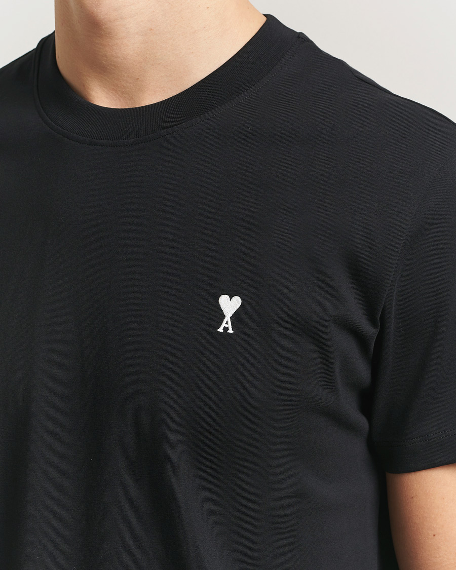 Hombres | Camisetas | AMI | Contrast Heart Logo T-Shirt Black