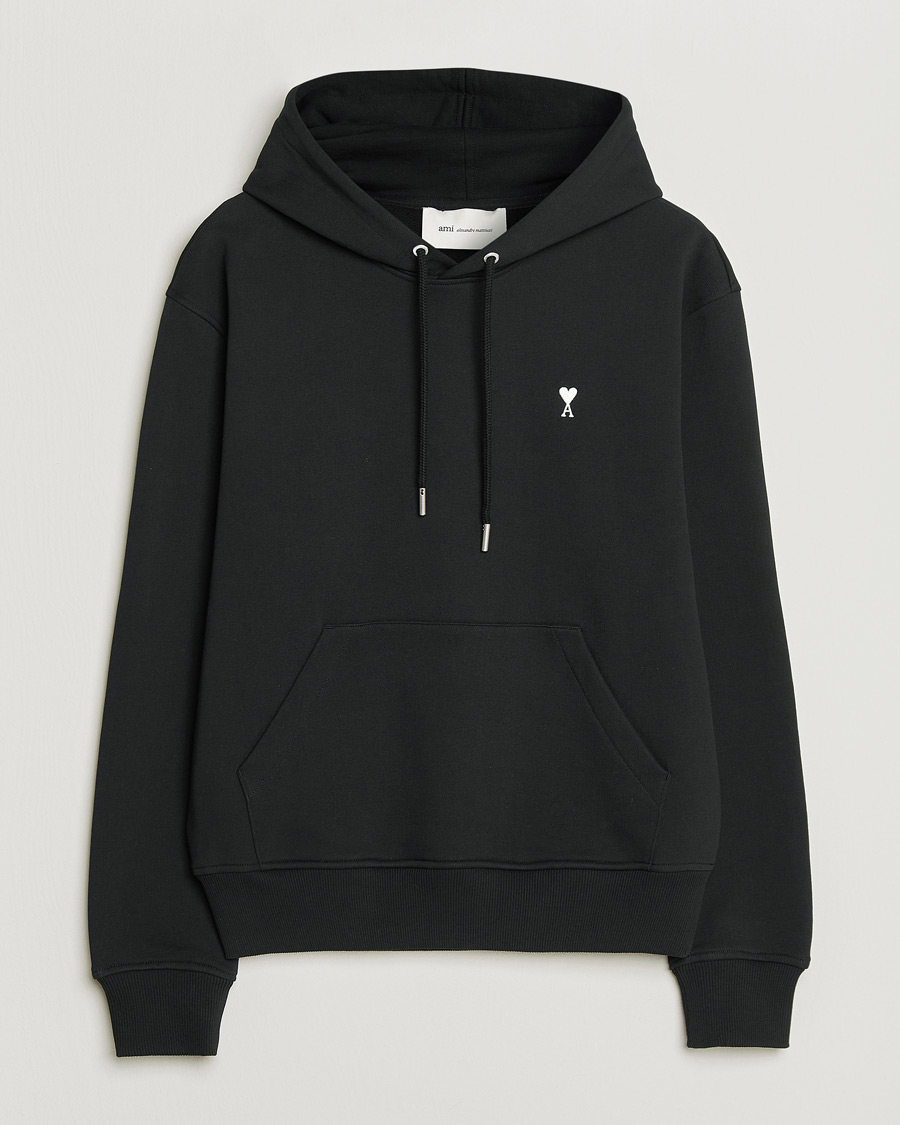 Hombres | Jerséis y prendas de punto | AMI | Contrast Heart Logo Hoodie Black