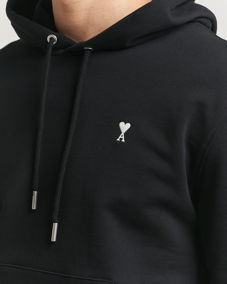 Hombres | Jerséis y prendas de punto | AMI | Contrast Heart Logo Hoodie Black