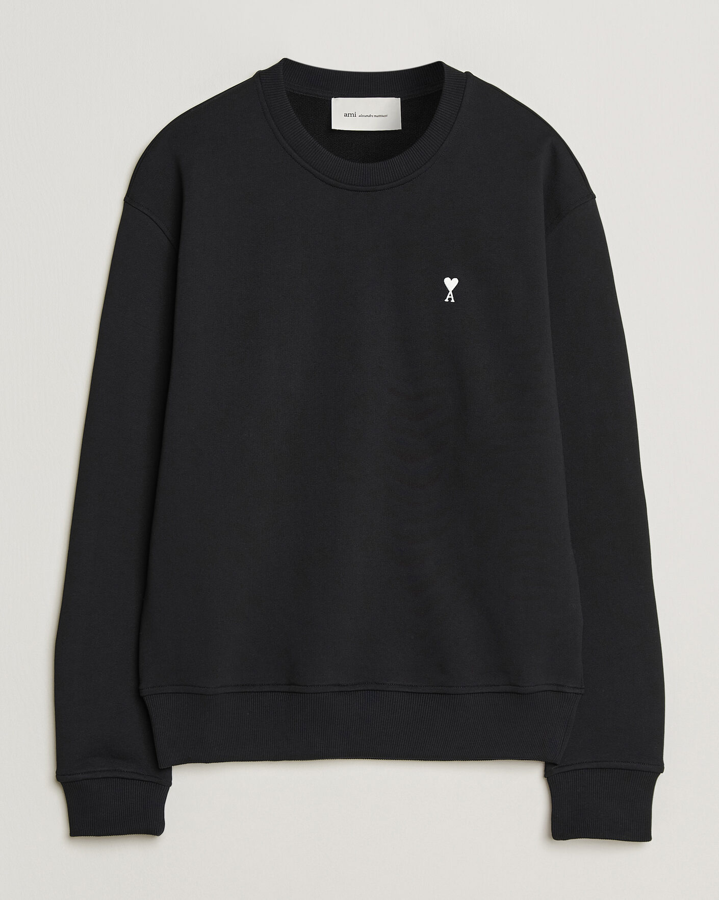 Hombres | Jerséis y prendas de punto | AMI | Contrast Heart Logo Sweatshirt Black