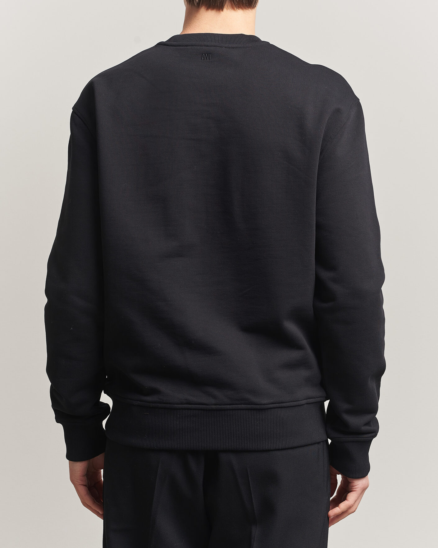 Hombres | Jerséis y prendas de punto | AMI | Contrast Heart Logo Sweatshirt Black