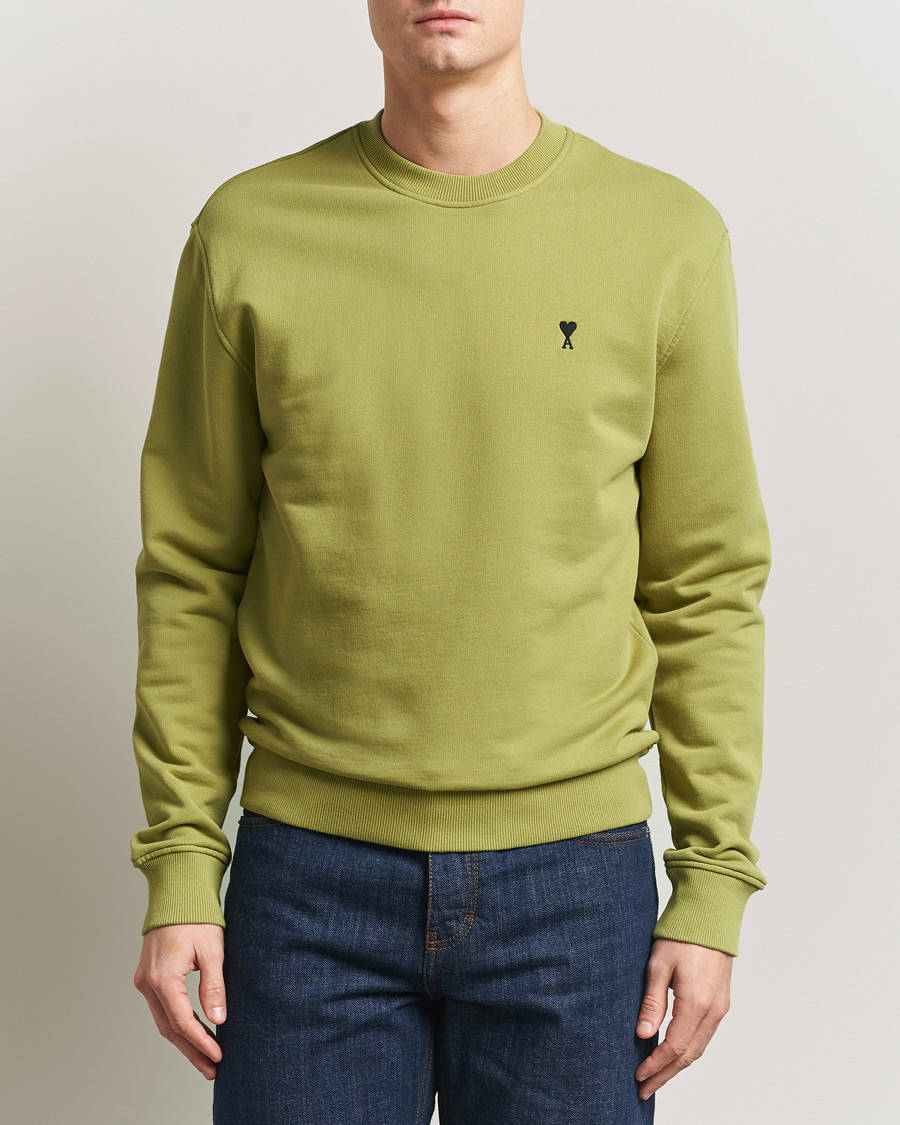 Hombres | Jerséis y prendas de punto | AMI | Contrast Heart Logo Sweatshirt Matcha