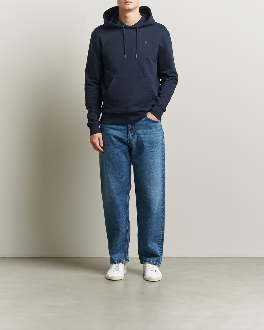 Hombres | Jerséis y prendas de punto | AMI | Heart Logo Hoodie Navy