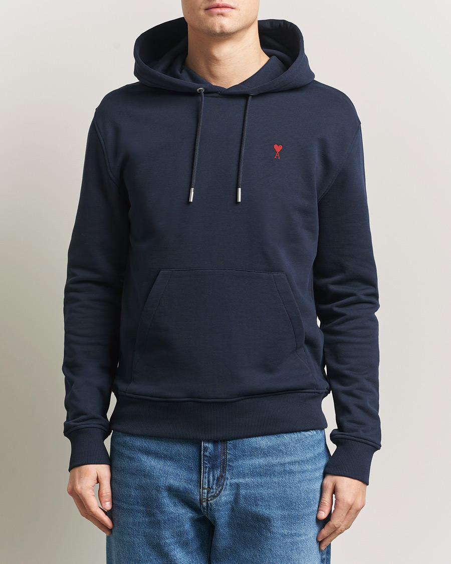 Hombres | Jerséis y prendas de punto | AMI | Heart Logo Hoodie Navy
