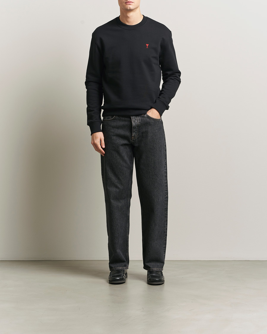 Hombres | Jerséis y prendas de punto | AMI | Heart Logo Sweatshirt Black