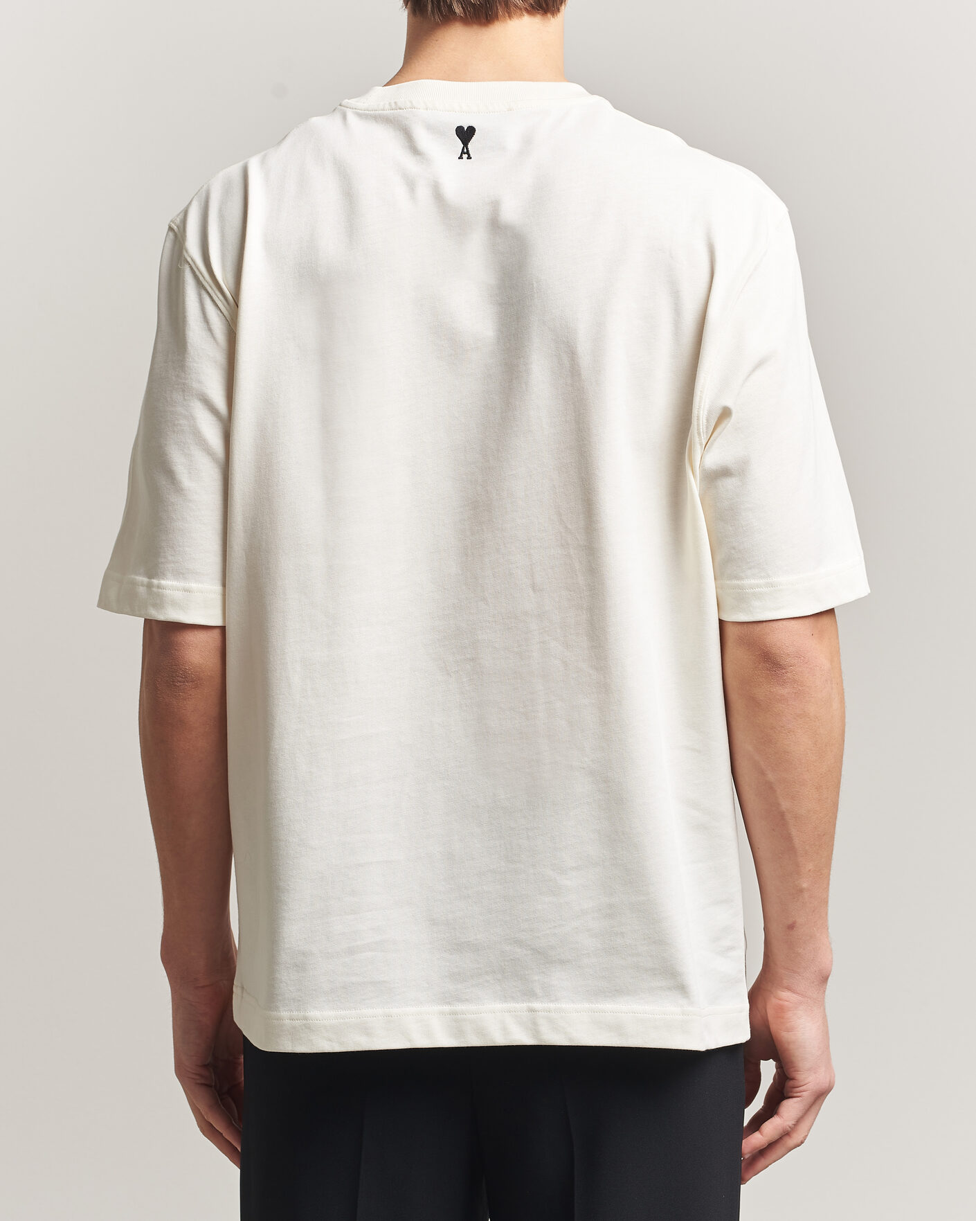 Hombres | Camisetas | AMI | Boxy Fit Printed T-Shirt Creme