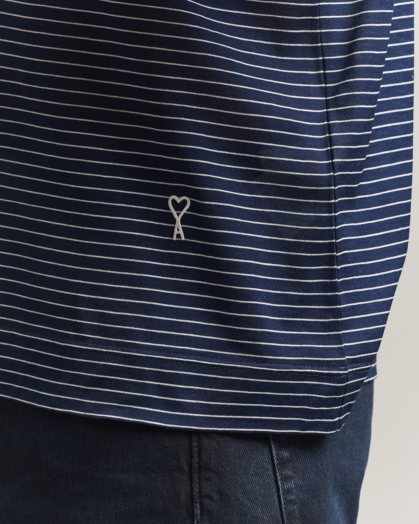 Hombres | Camisetas | AMI | Striped T-Shirt Navy/White