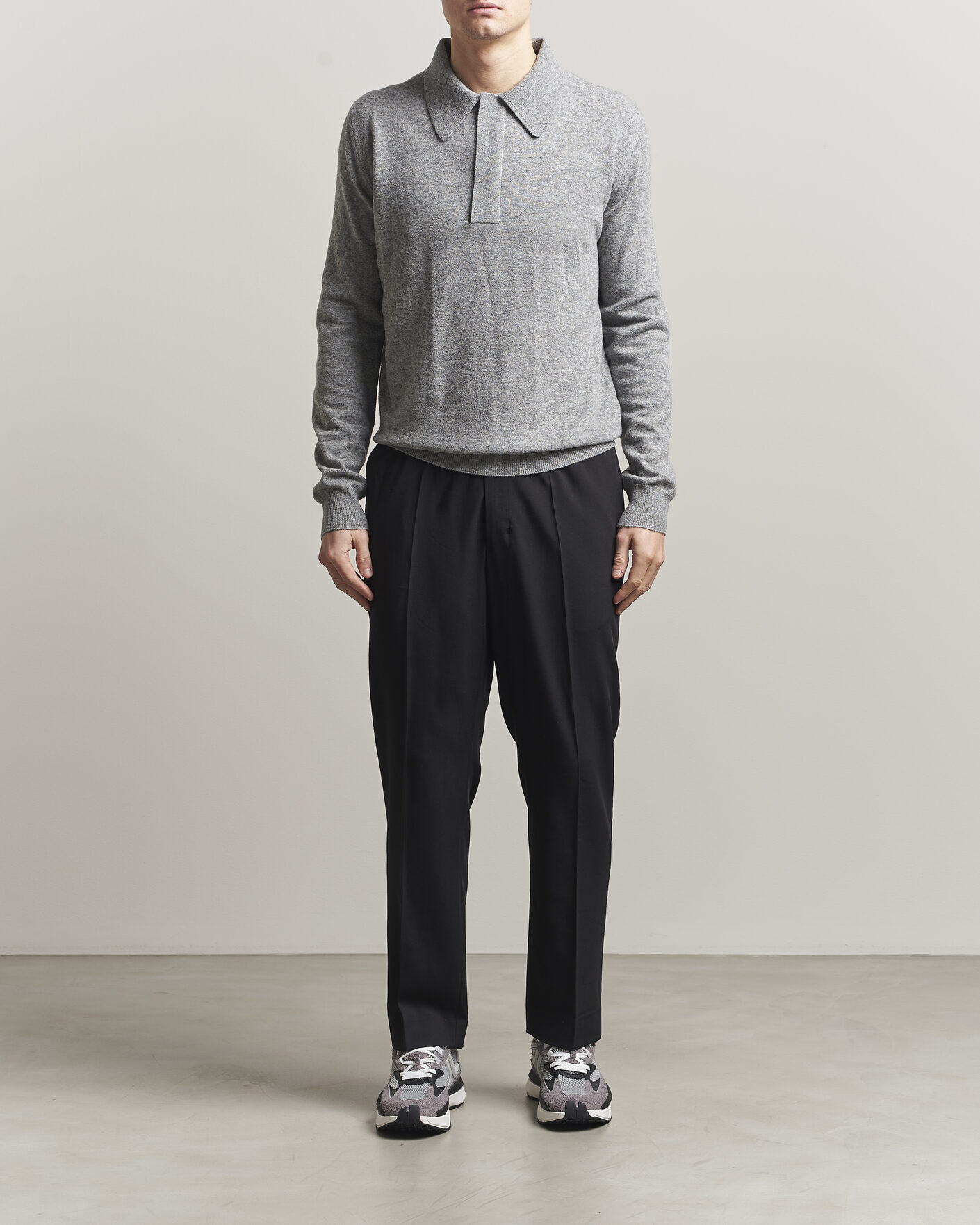 Hombres | Pantalones | AMI | Wool Drawstring Trousers Black