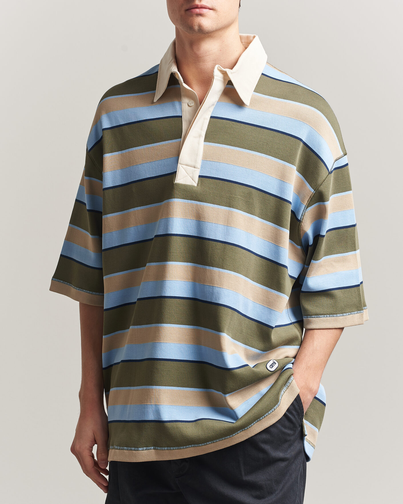 Hombres | Polos | AMI | Oversize Fit Striped Polo Multi
