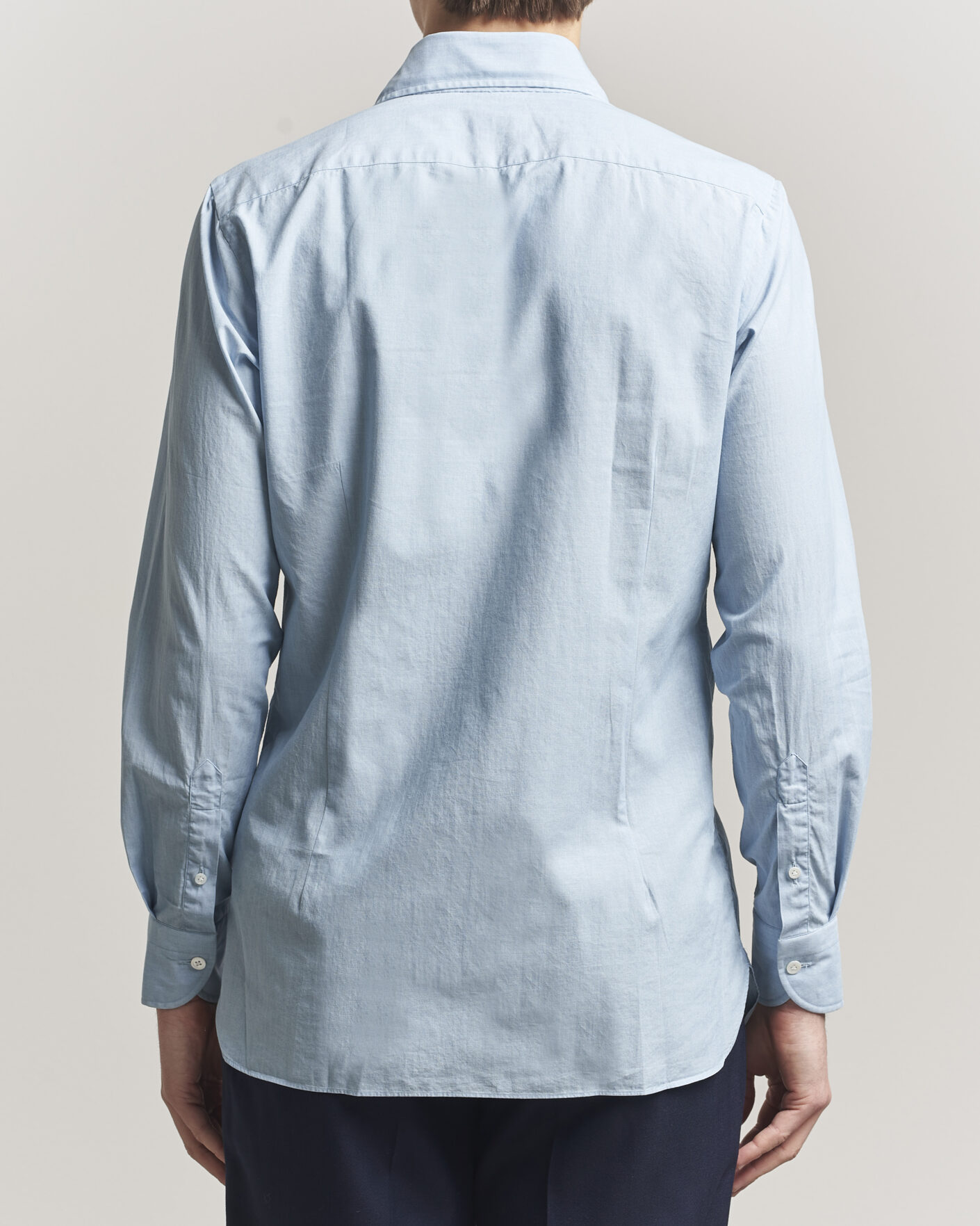 Hombres | Camisas | 100Hands | Light Cotton Voile Denim Shirt Blue