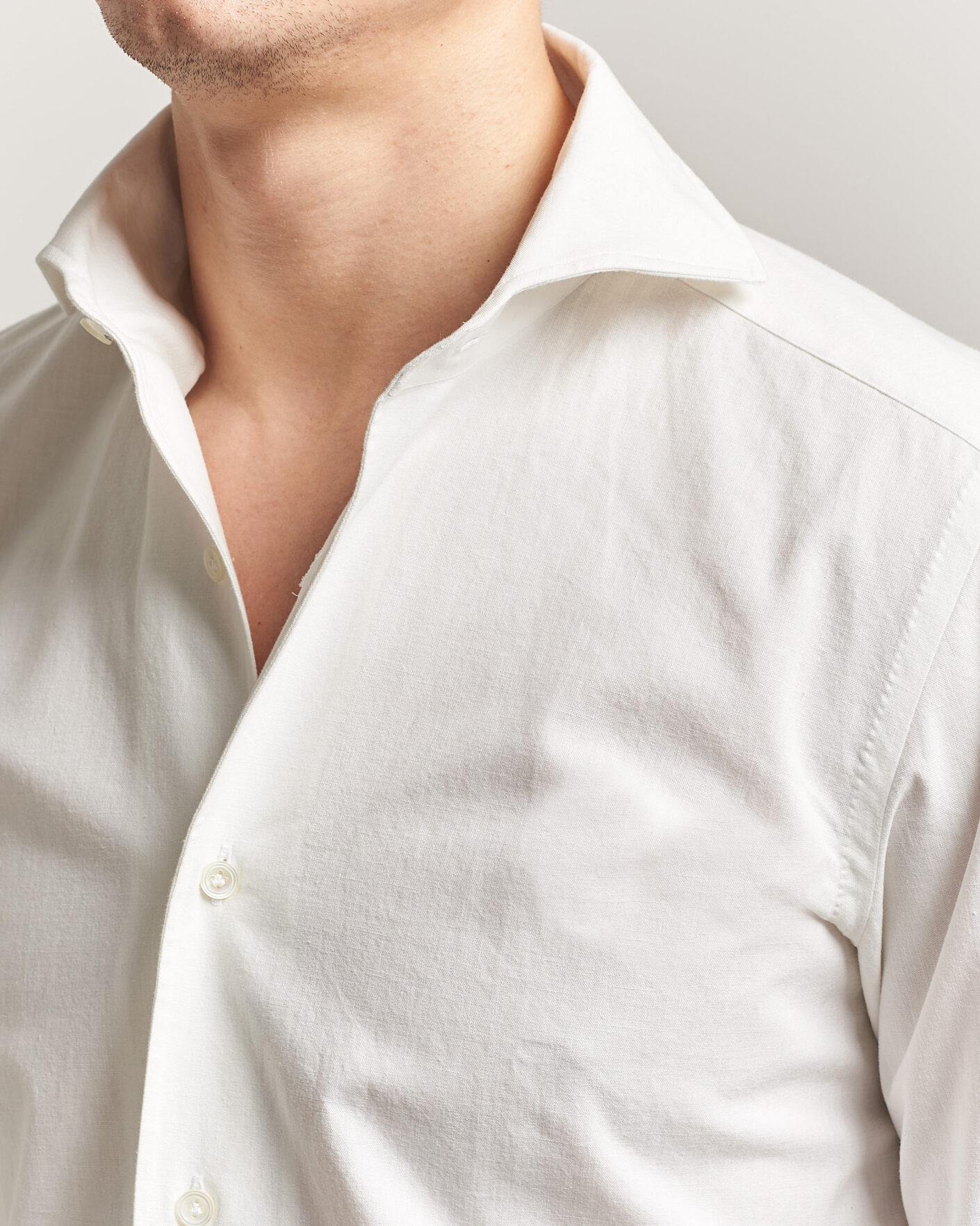 Hombres | Camisas | 100Hands | Washed Japanese Denim Shirt Off White