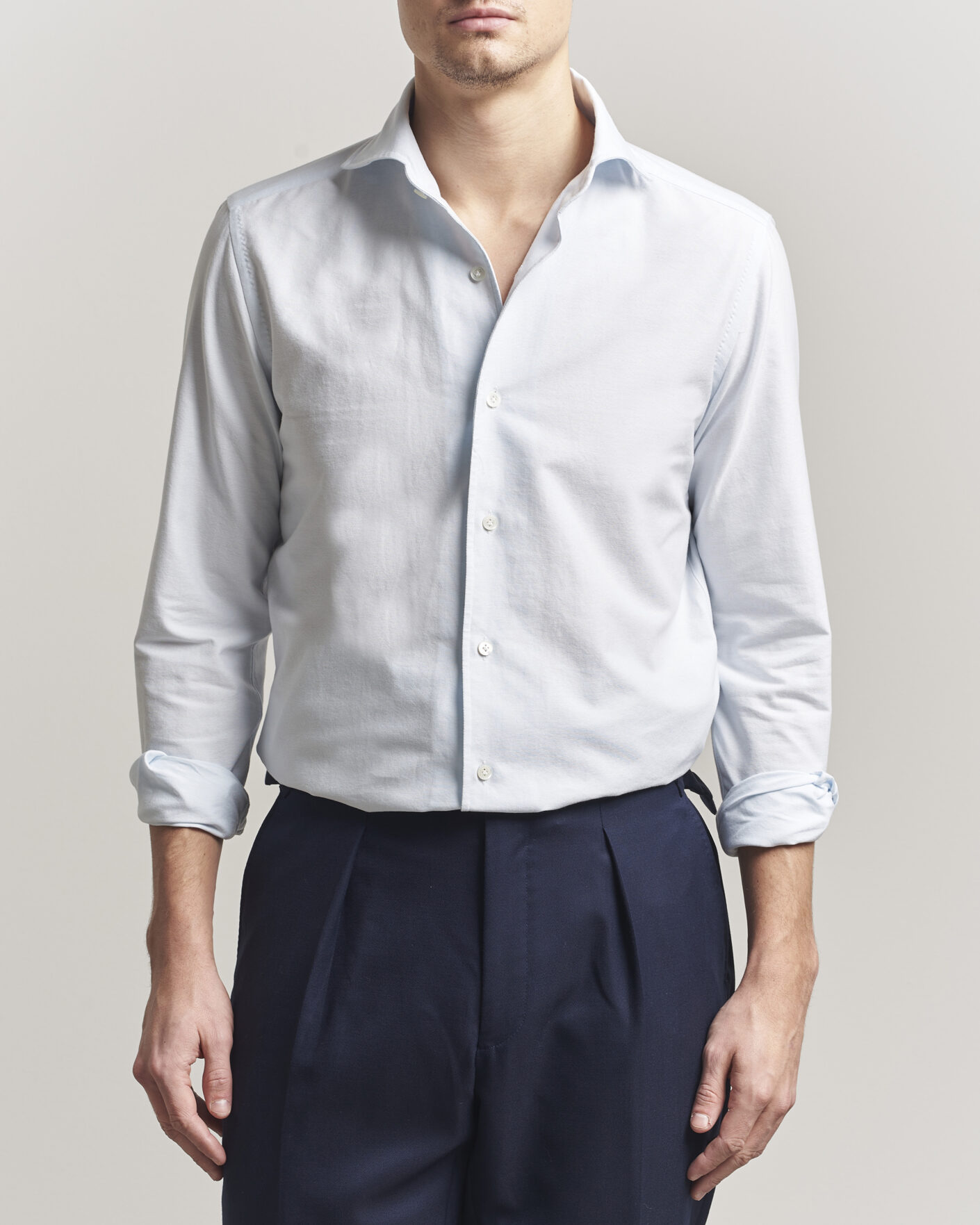 Hombres | Camisas | 100Hands | Washed Oxford Shirt Light Blue