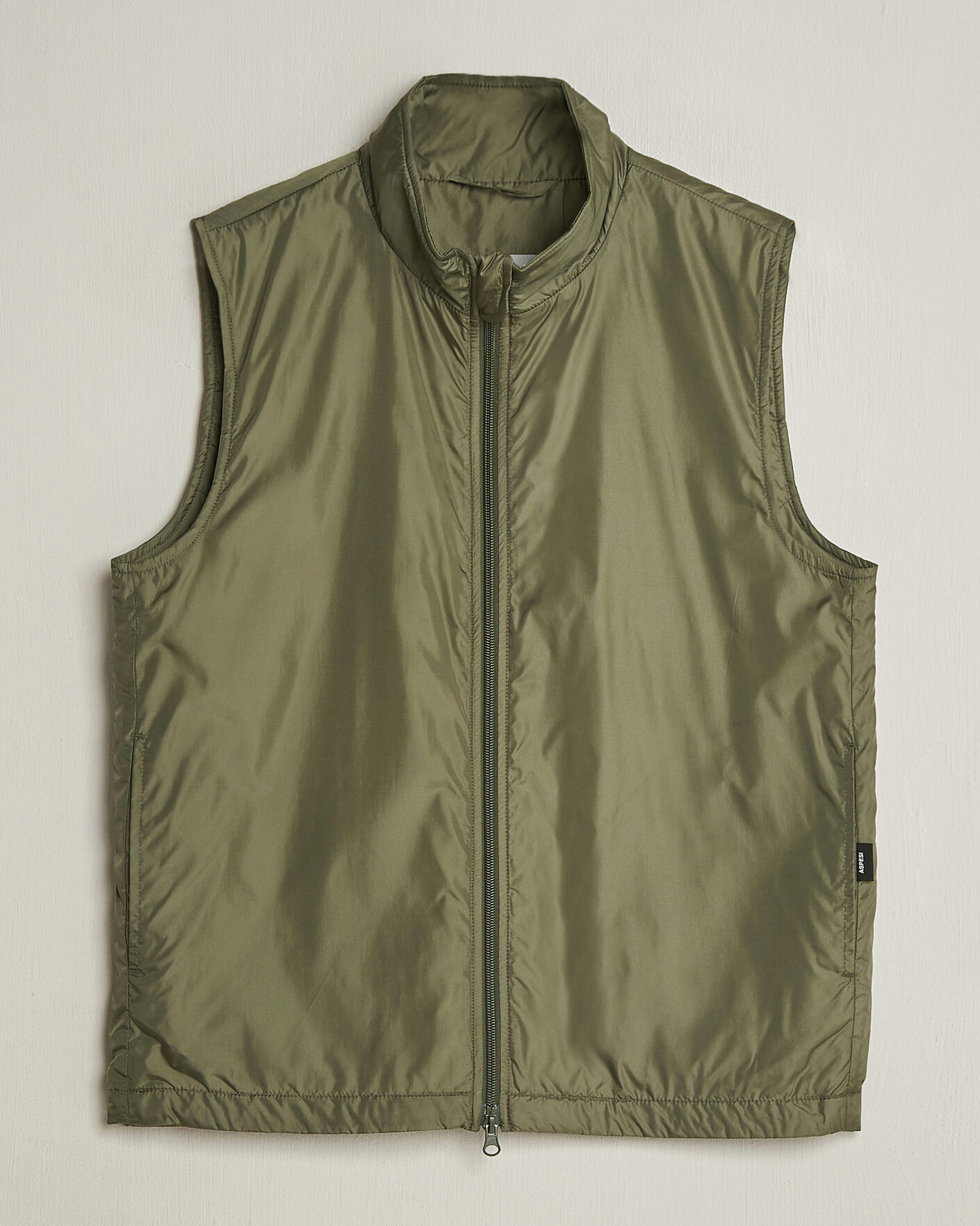 Hombres | Chalecos | Aspesi | Vernes Nylon Gilet Olive