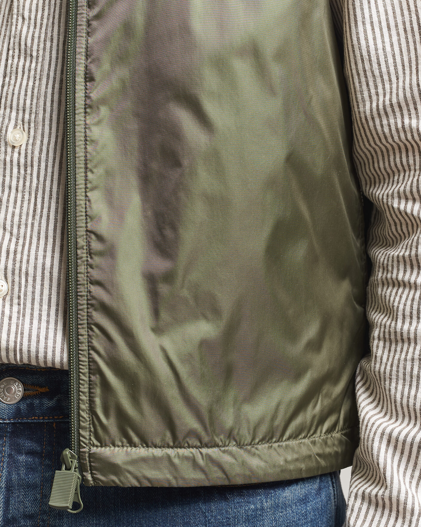 Hombres | Chalecos | Aspesi | Vernes Nylon Gilet Olive