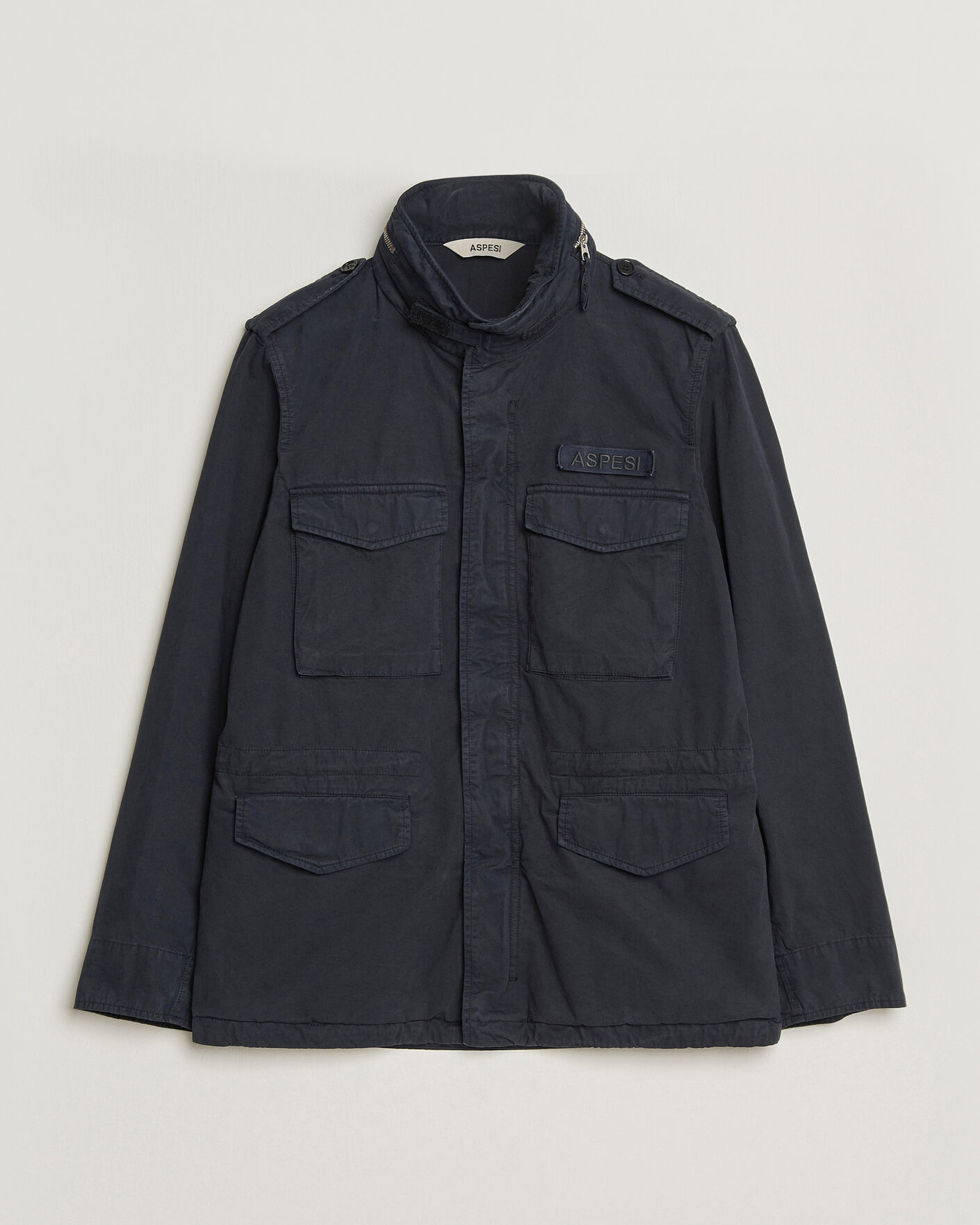 Hombres | Abrigos y chaquetas | Aspesi | Washed Cotton Field Jacket Navy