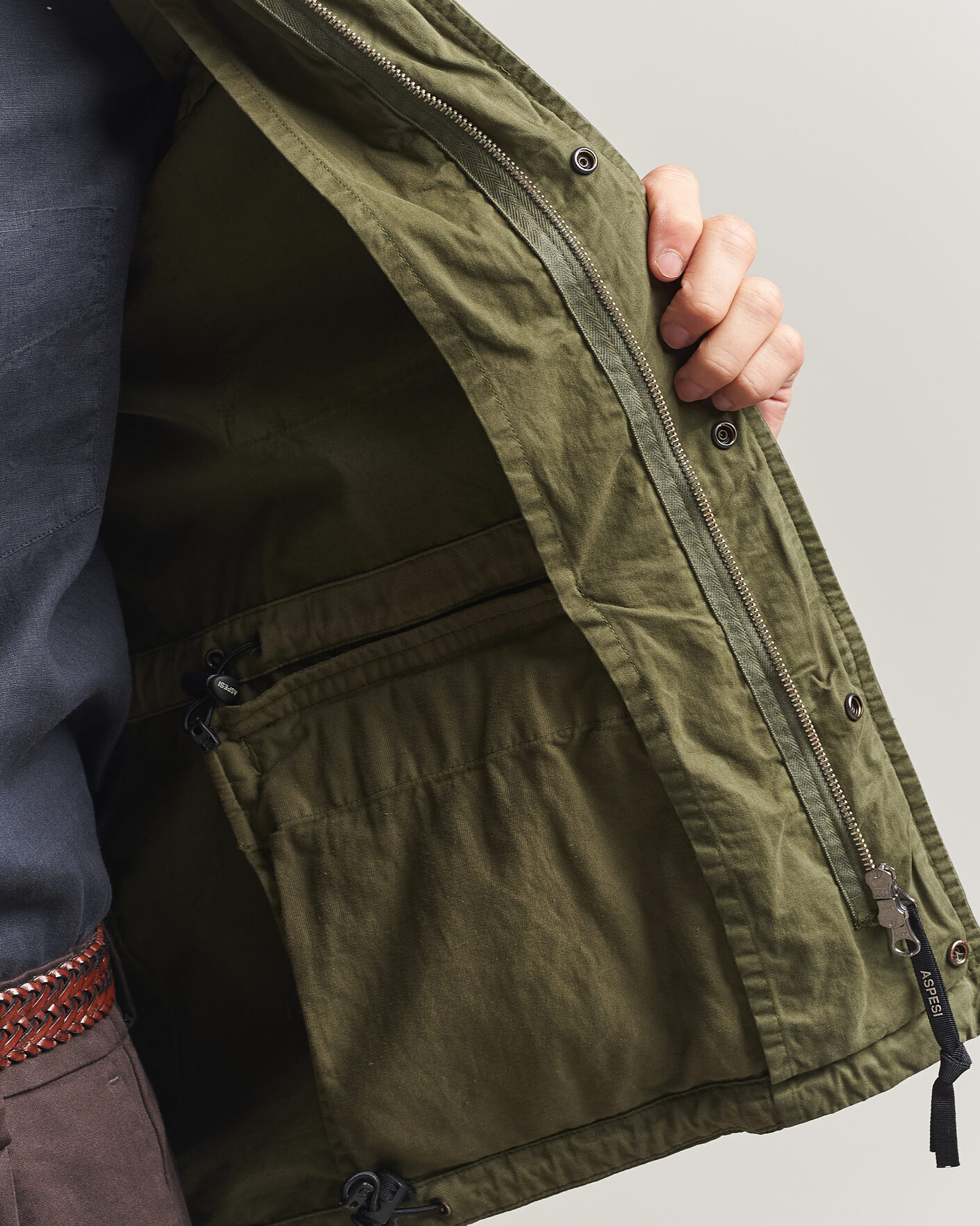 Hombres | Abrigos y chaquetas | Aspesi | Washed Cotton Field Jacket Military