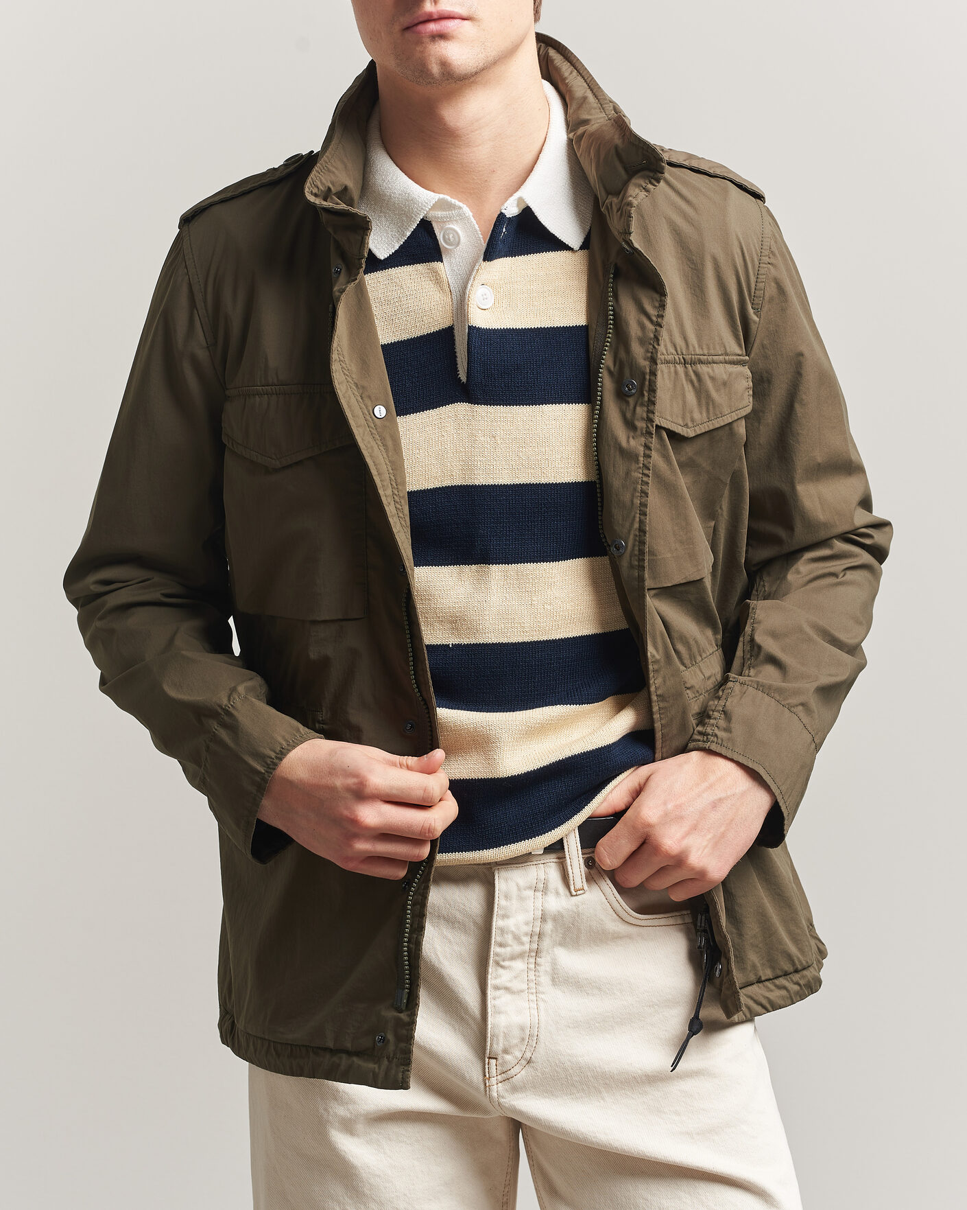 Hombres | Abrigos y chaquetas | Aspesi | Lightweight Cotton Field Jacket Military