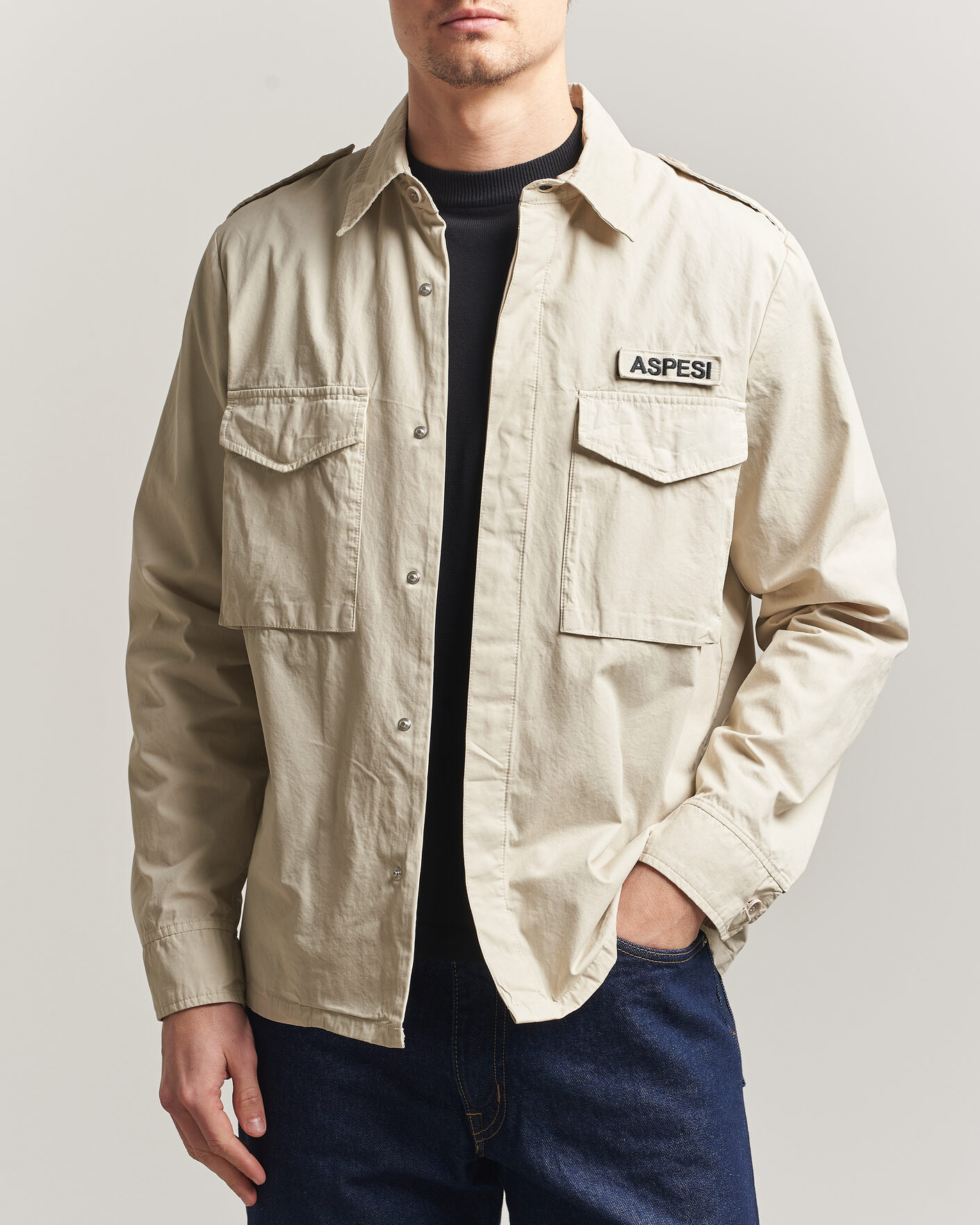 Hombres | Abrigos y chaquetas | Aspesi | Cotton Field Shirt Sand