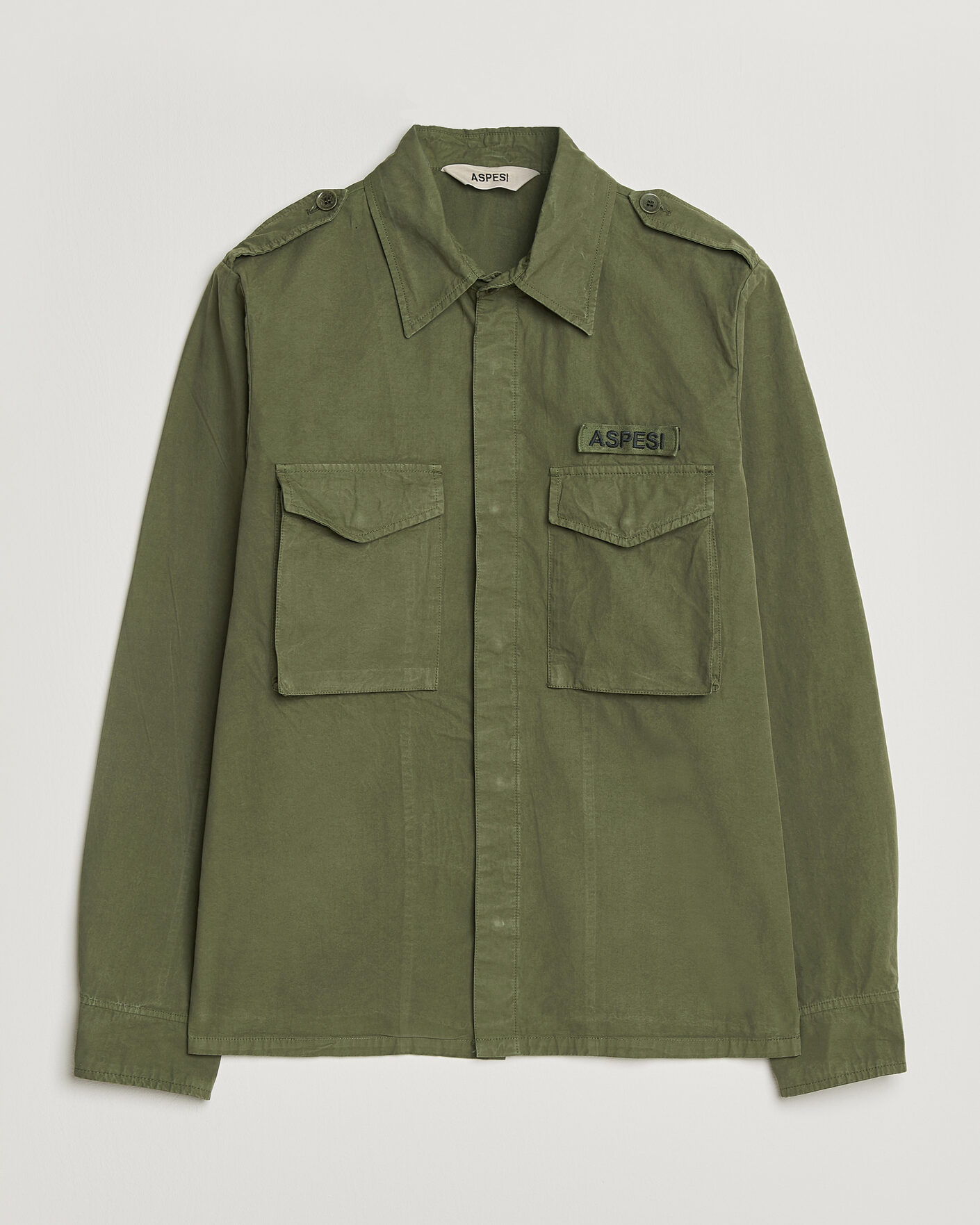 Hombres | Abrigos y chaquetas | Aspesi | Cotton Field Shirt Olive