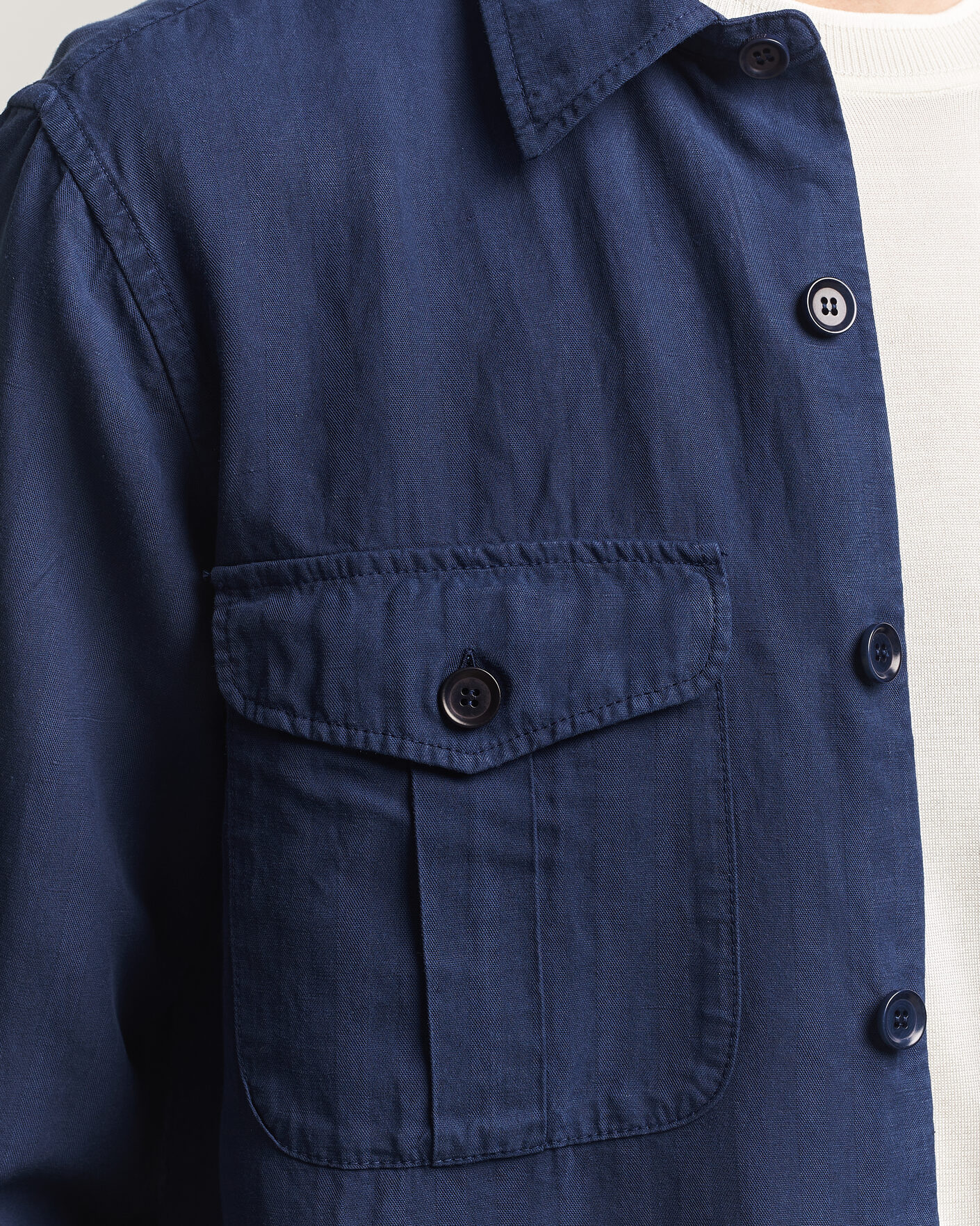 Hombres | Camisas | Aspesi | Double Pocket Overshirt Navy