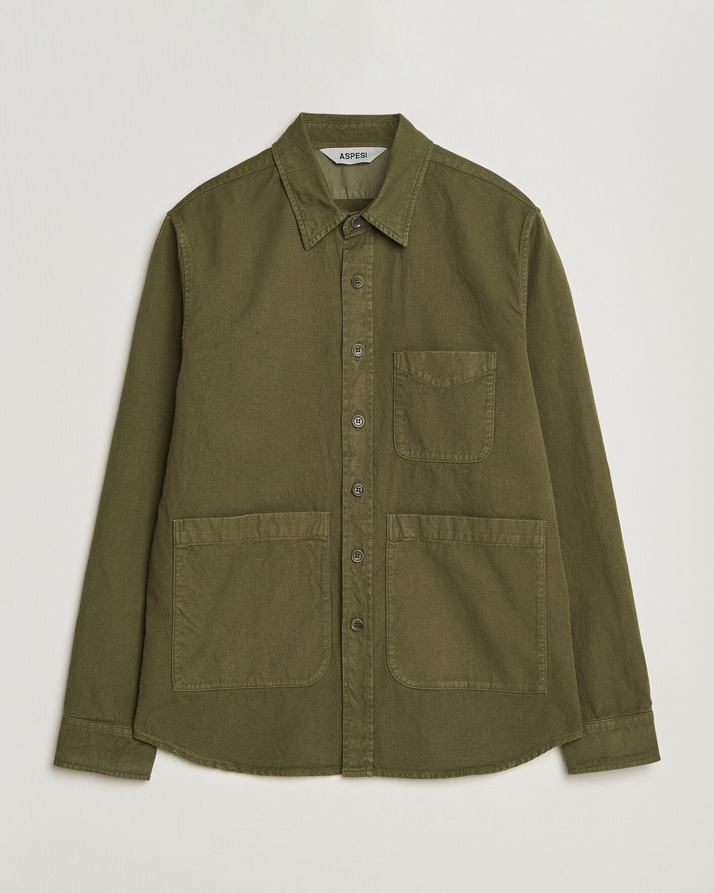 Hombres | Abrigos y chaquetas | Aspesi | Garment Dyed Utility Shirt Military