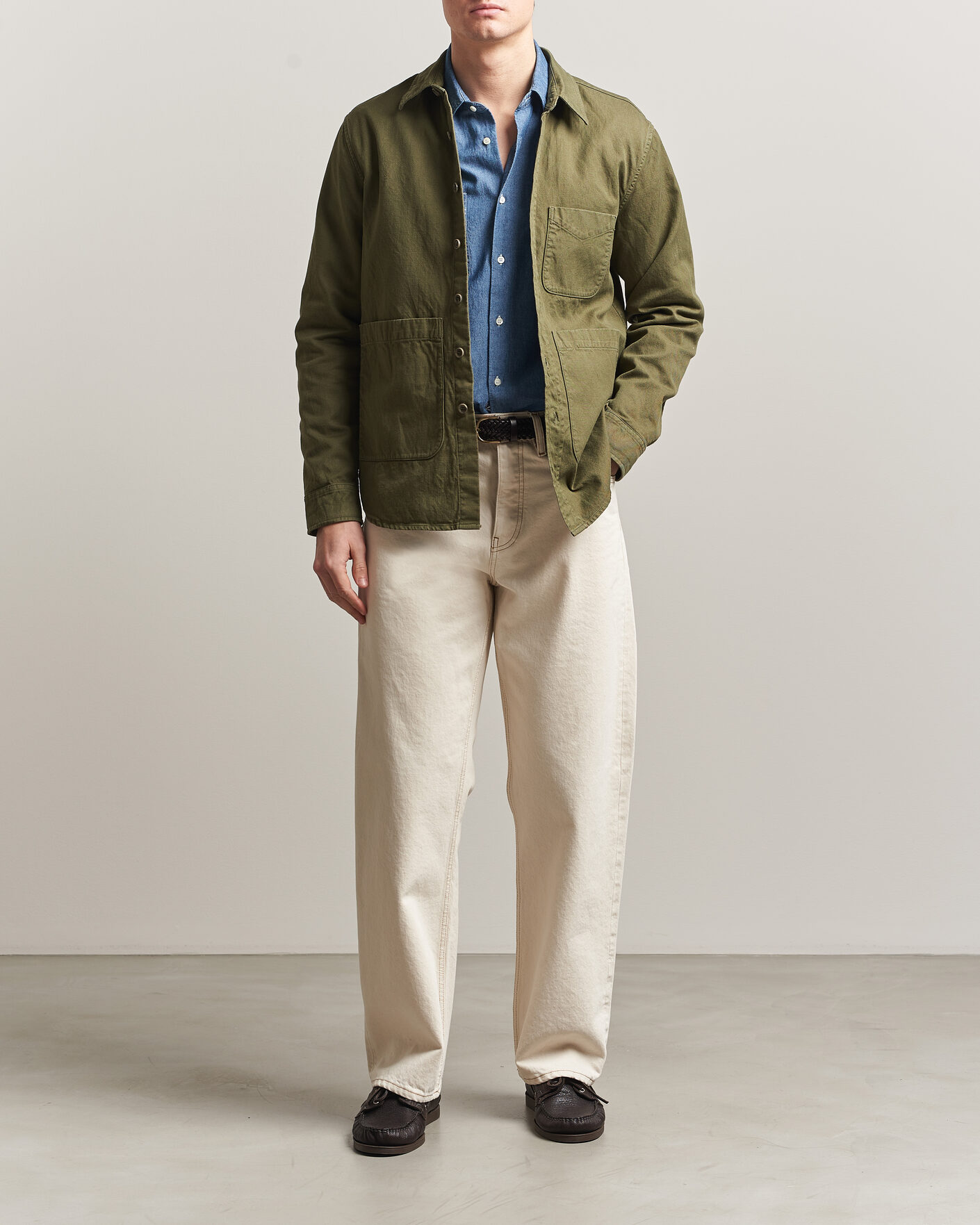 Hombres | Abrigos y chaquetas | Aspesi | Garment Dyed Utility Shirt Military