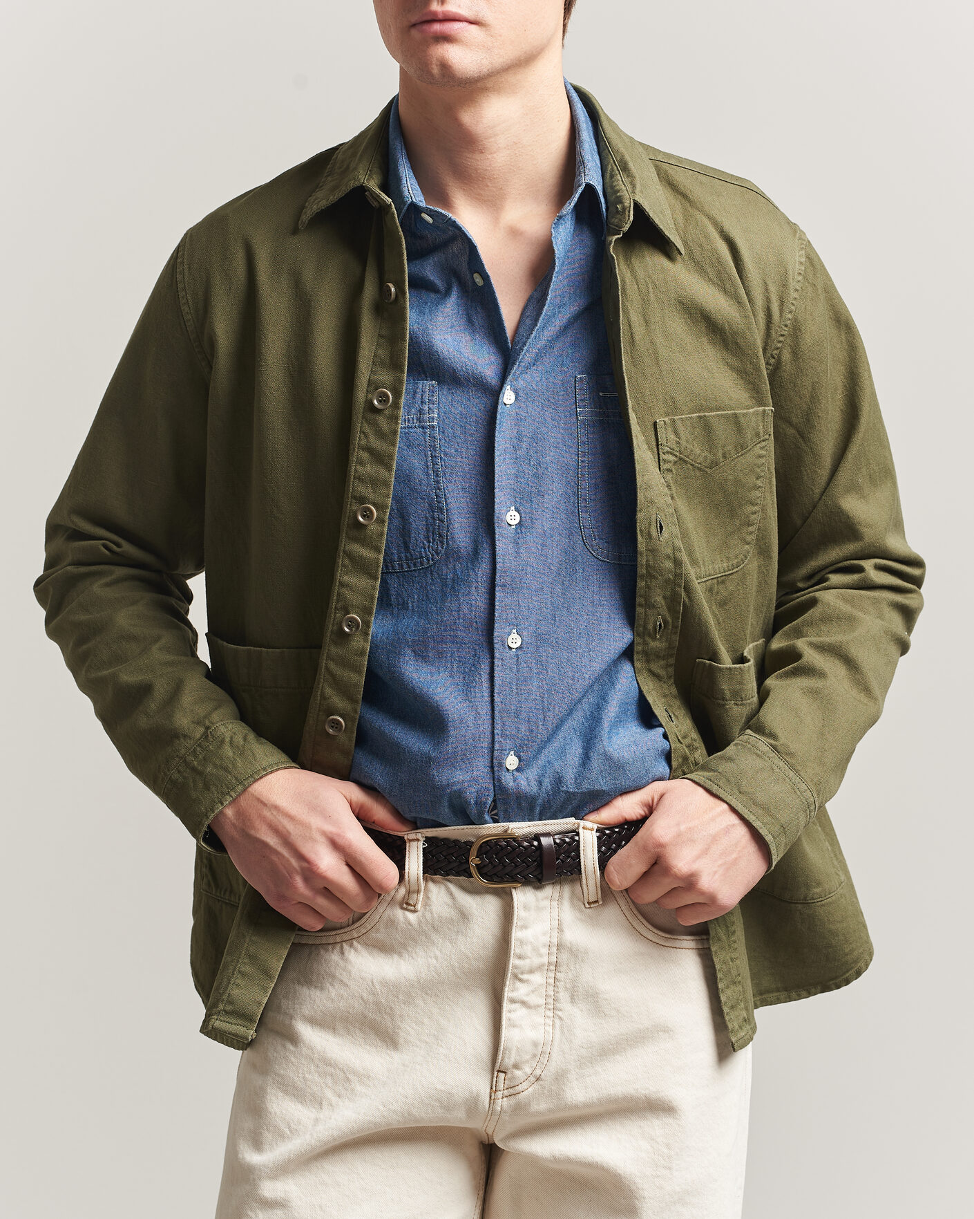 Hombres | Abrigos y chaquetas | Aspesi | Garment Dyed Utility Shirt Military