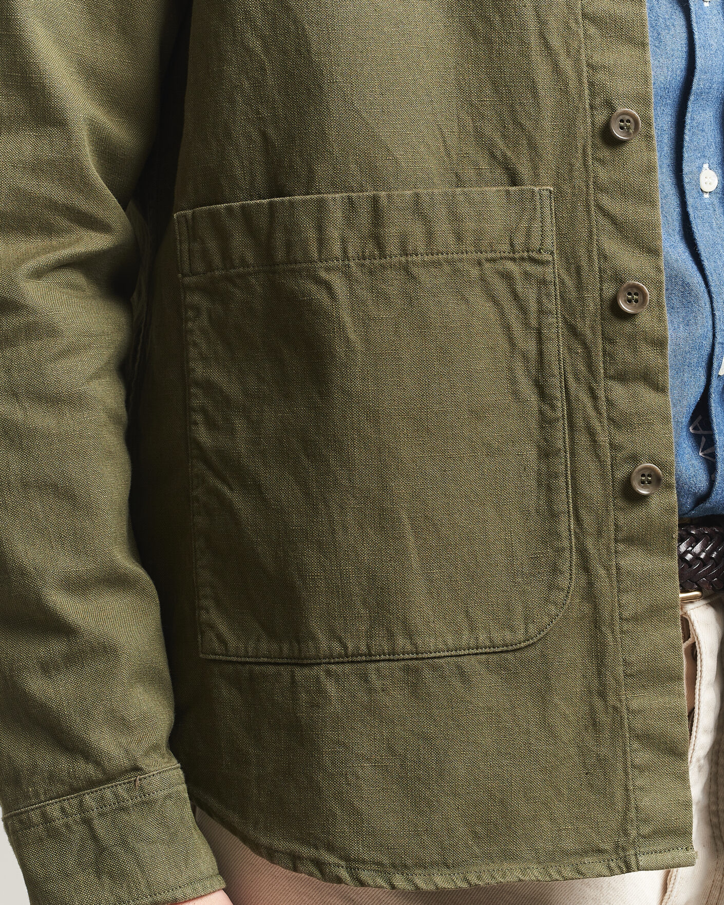 Hombres | Abrigos y chaquetas | Aspesi | Garment Dyed Utility Shirt Military