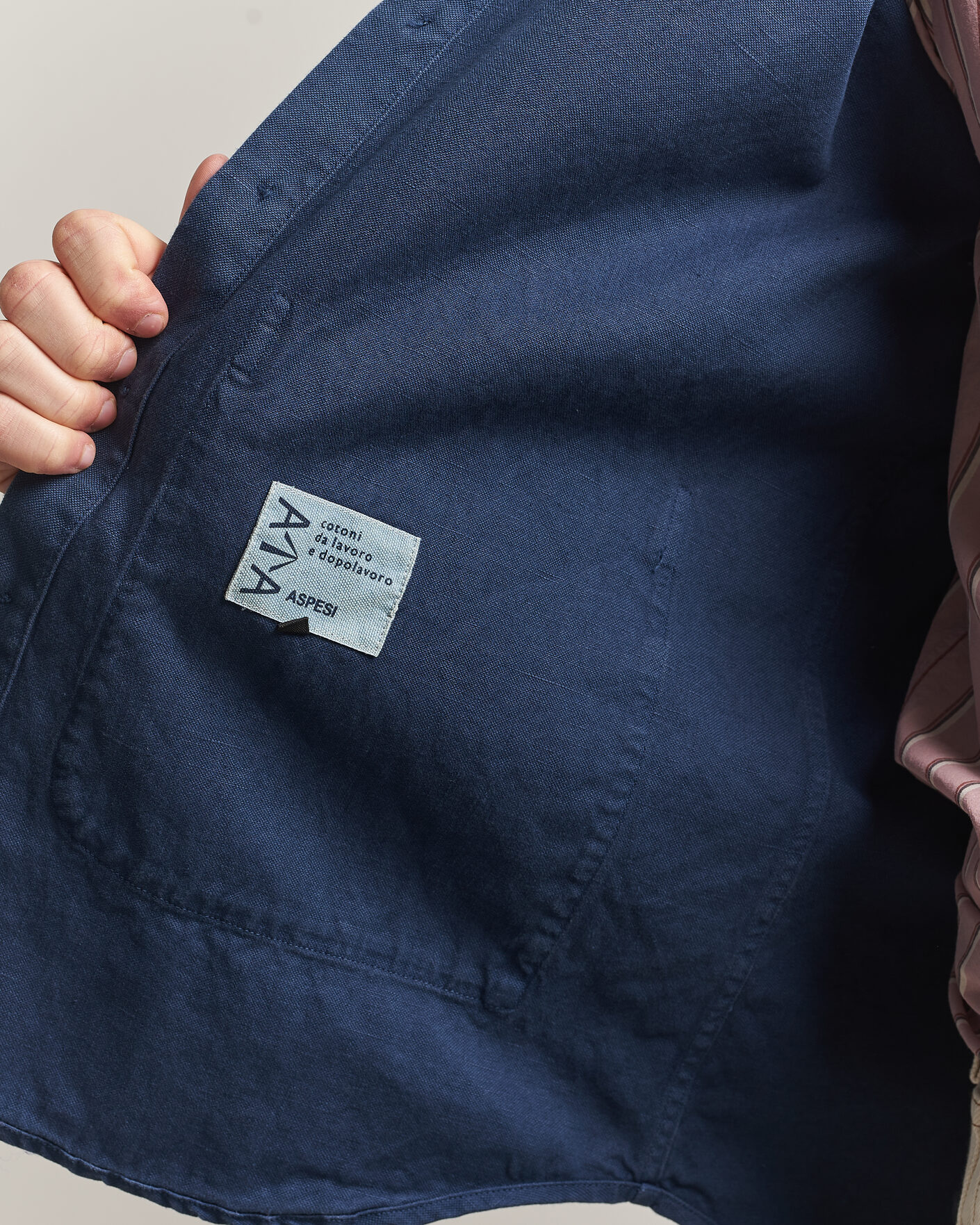 Hombres | Abrigos y chaquetas | Aspesi | Garment Dyed Utility Shirt Dark Blue