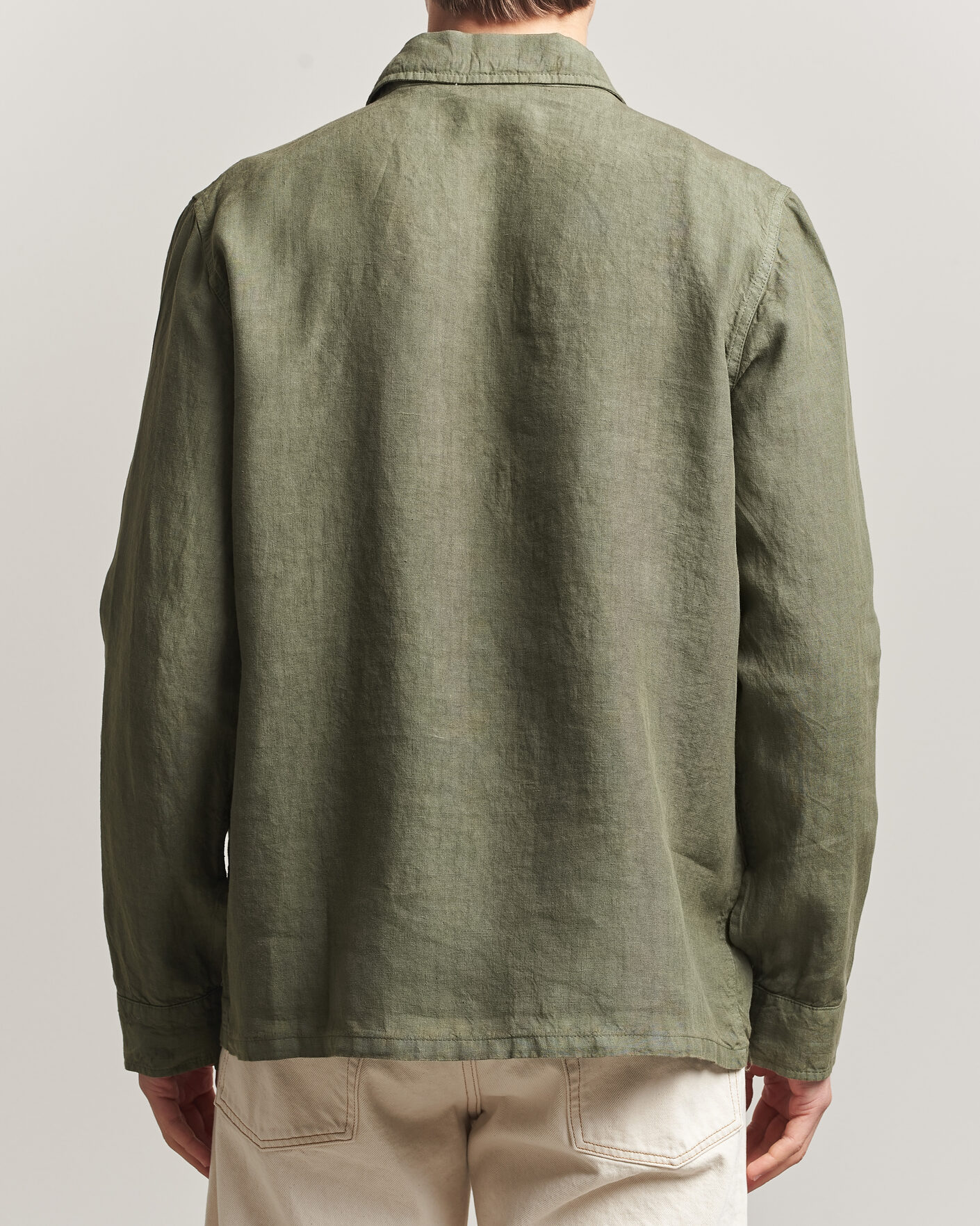 Hombres | Abrigos y chaquetas | Aspesi | Linen Overshirt Military