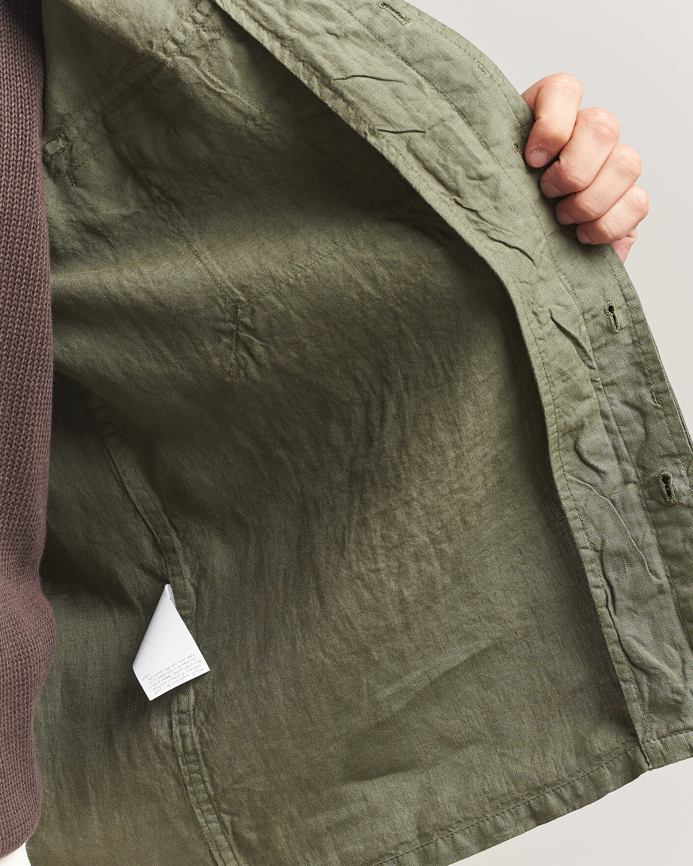 Hombres | Abrigos y chaquetas | Aspesi | Linen Overshirt Military