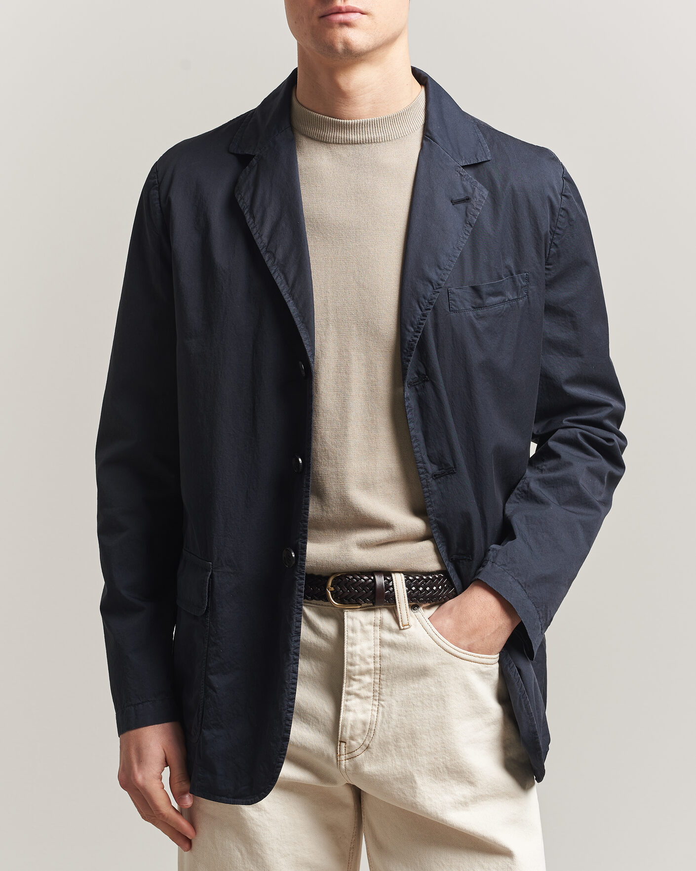 Hombres | Blazers | Aspesi | Cotton Blazer Navy
