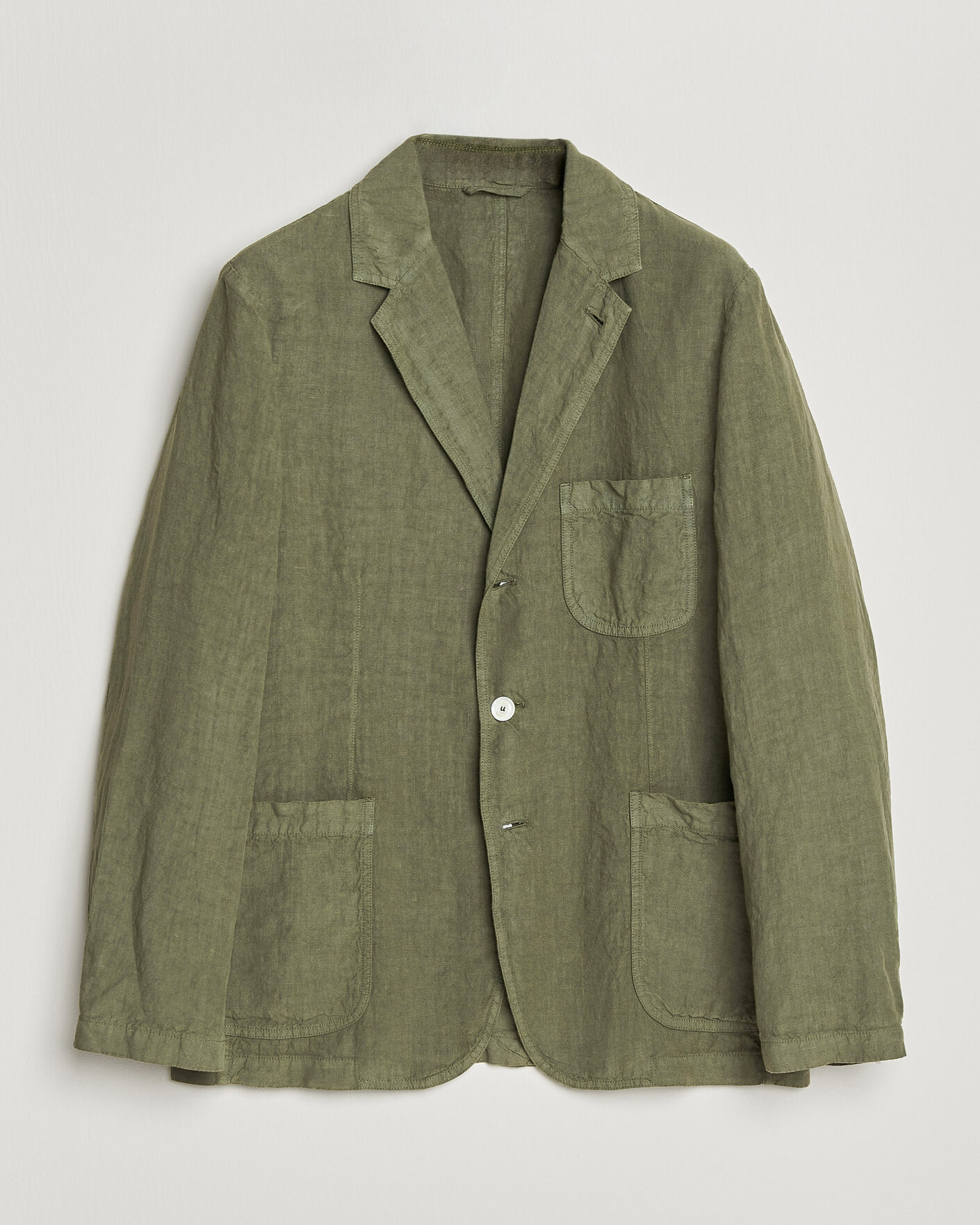 Hombres | Blazers | Aspesi | Samuraki Linen Blazer Military
