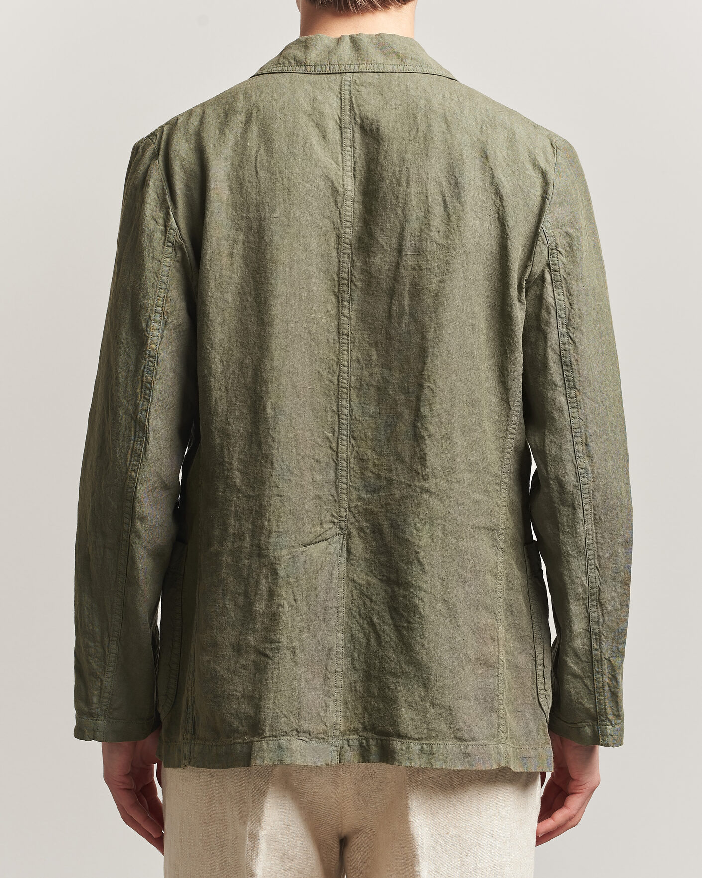 Hombres | Blazers | Aspesi | Samuraki Linen Blazer Military