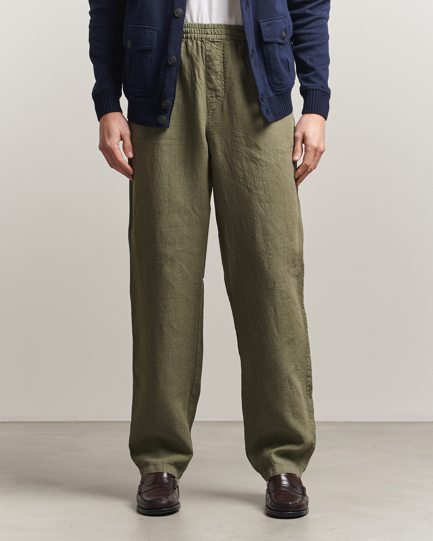 Hombres | Pantalones | Aspesi | Ventura Linen Pants Military