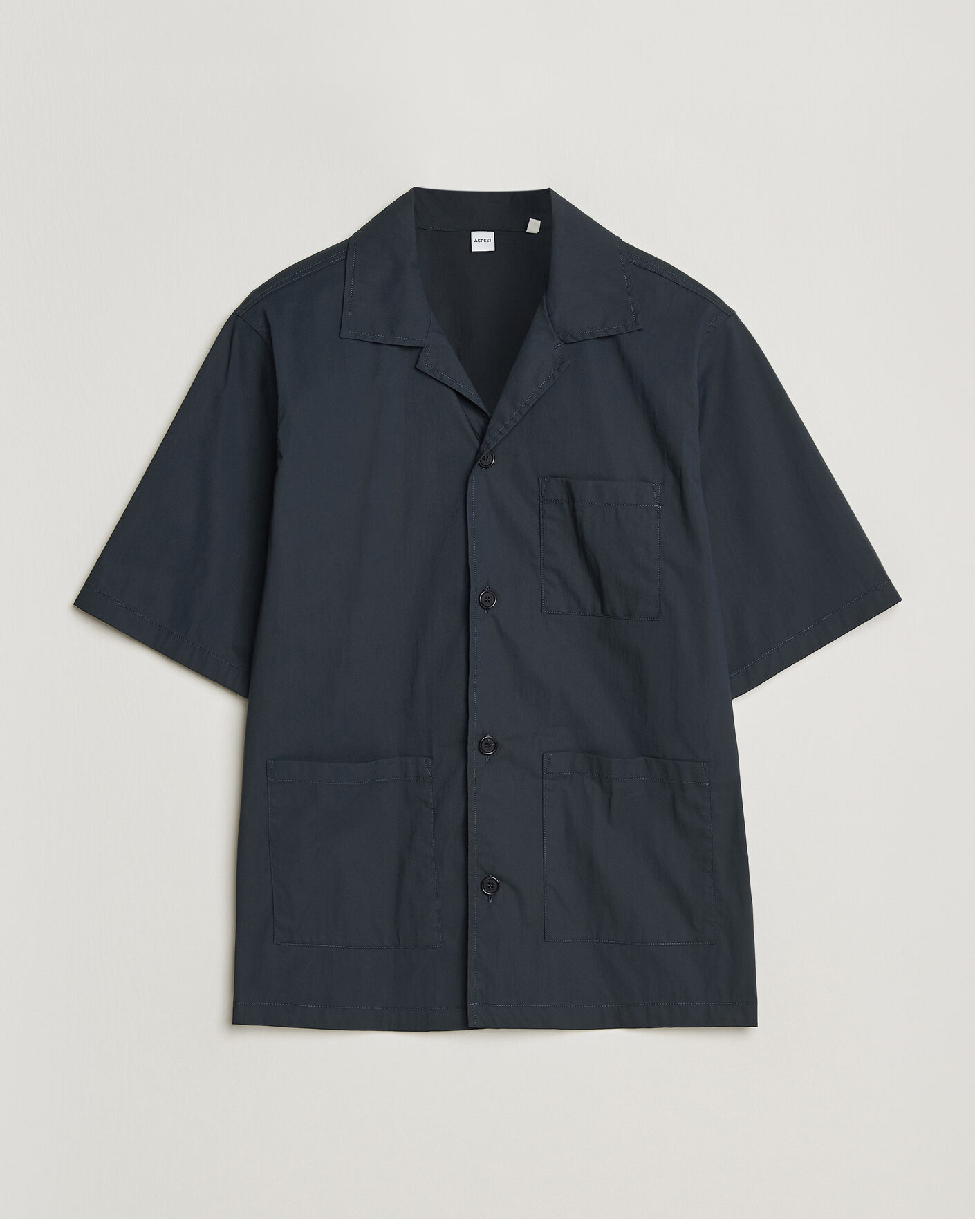 Hombres | Camisas | Aspesi | Ago Short Sleeve Shirt Navy