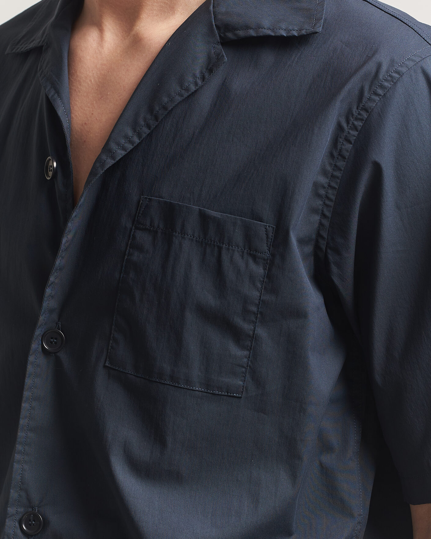 Hombres | Camisas | Aspesi | Ago Short Sleeve Shirt Navy