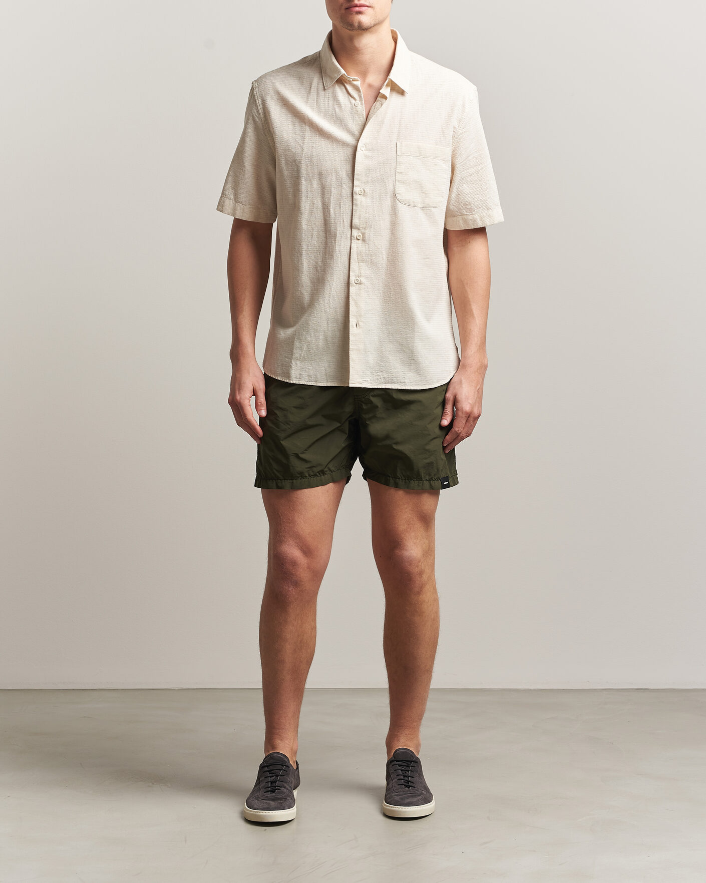 Hombres | Bañadores | Aspesi | Caprese Nylon Swim Trunks Military