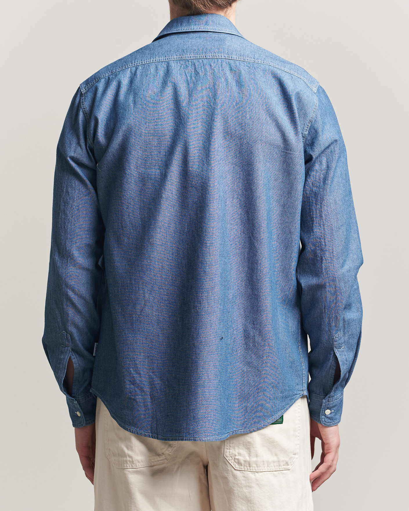 Hombres | Camisas | Aspesi | Chambray Work Shirt Medium Blue