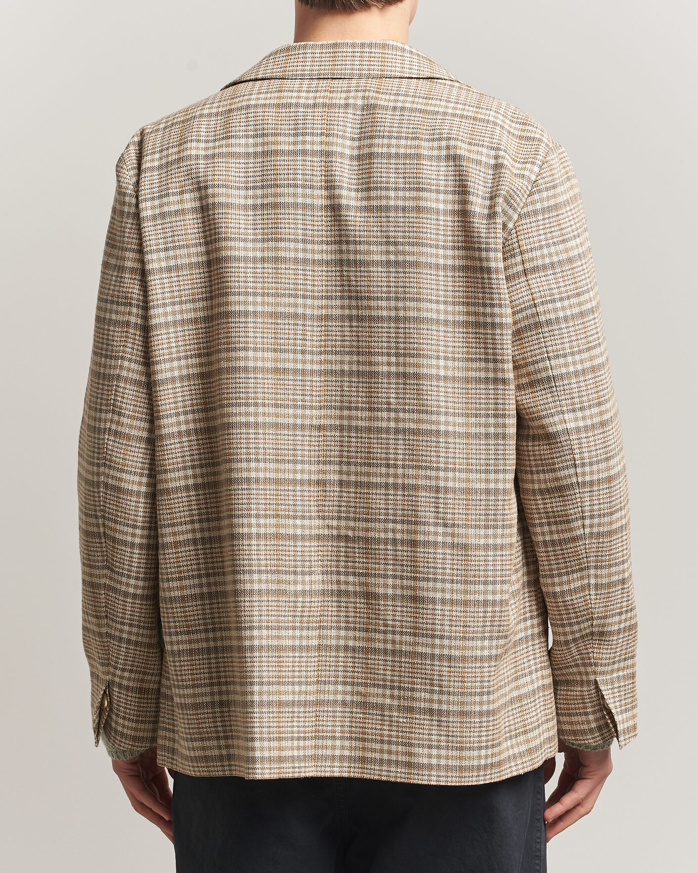 Hombres | Abrigos y chaquetas | Auralee | Silk/Linen Chore Jacket Beige Check