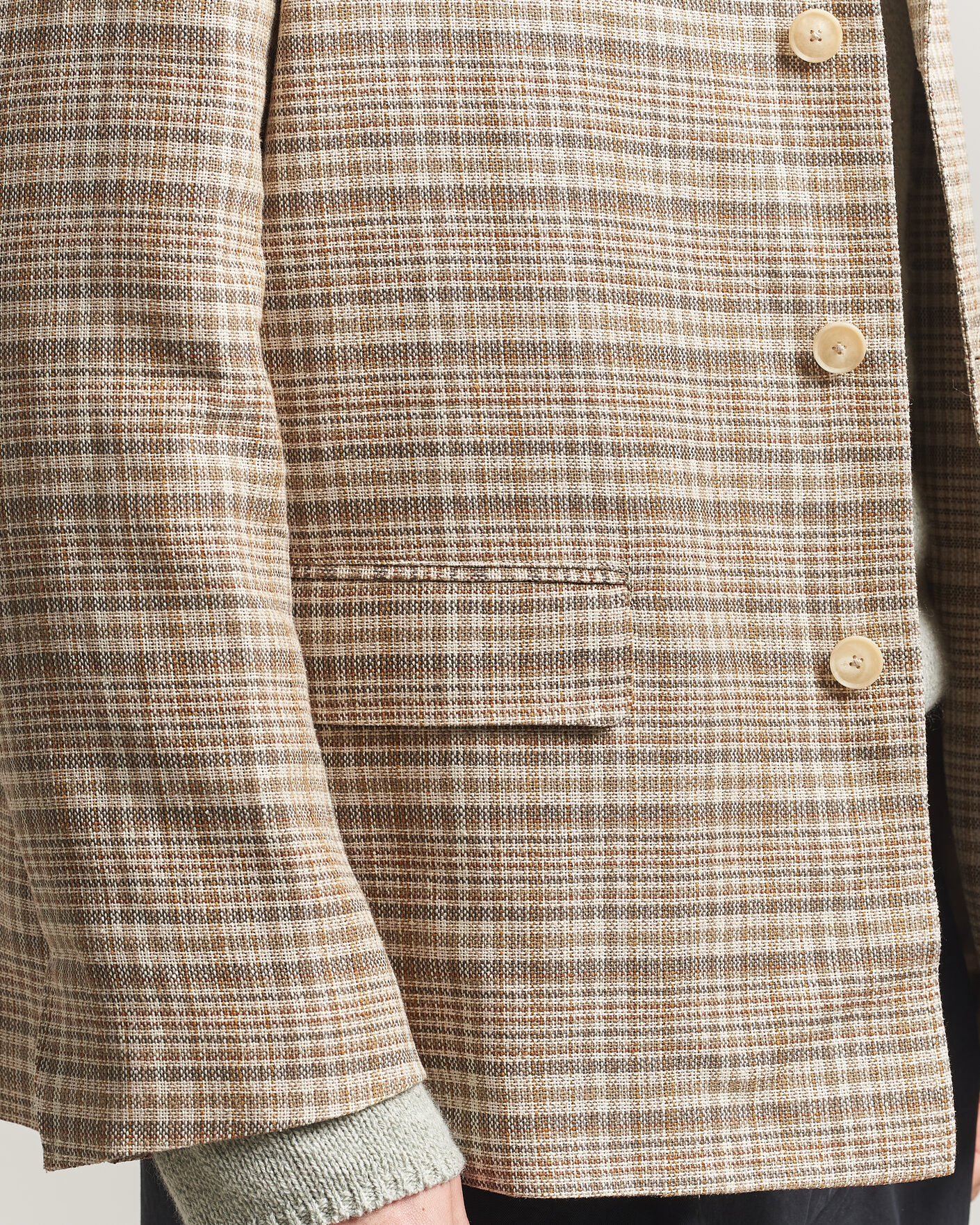 Hombres | Abrigos y chaquetas | Auralee | Silk/Linen Chore Jacket Beige Check