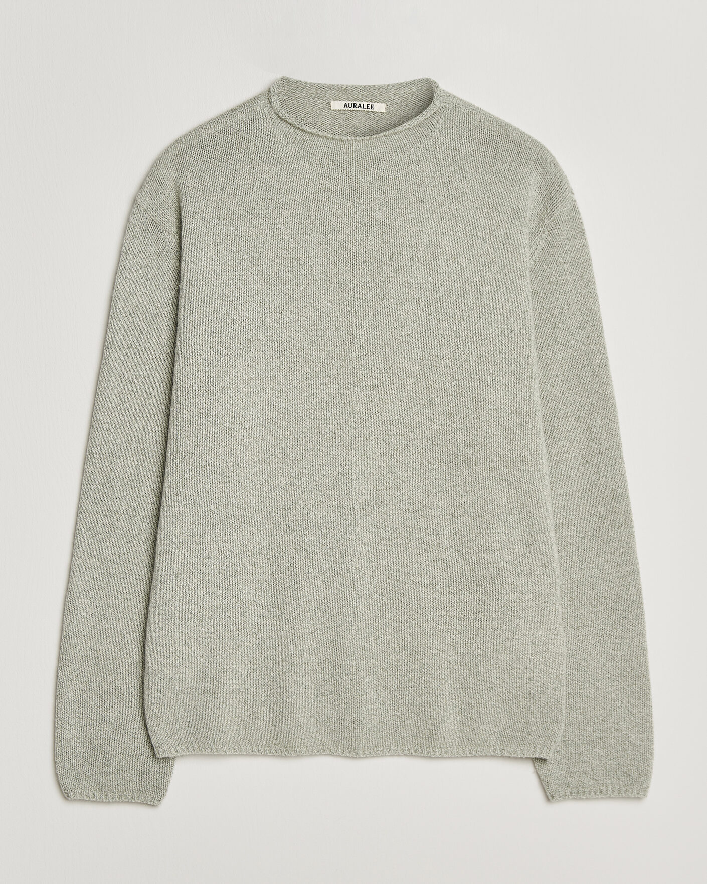 Hombres | Jerséis y prendas de punto | Auralee | Cashmere/Silk Crew Neck Mint Melange