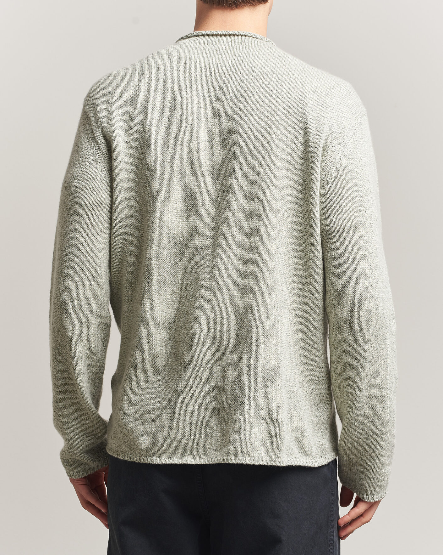 Hombres | Jerséis y prendas de punto | Auralee | Cashmere/Silk Crew Neck Mint Melange