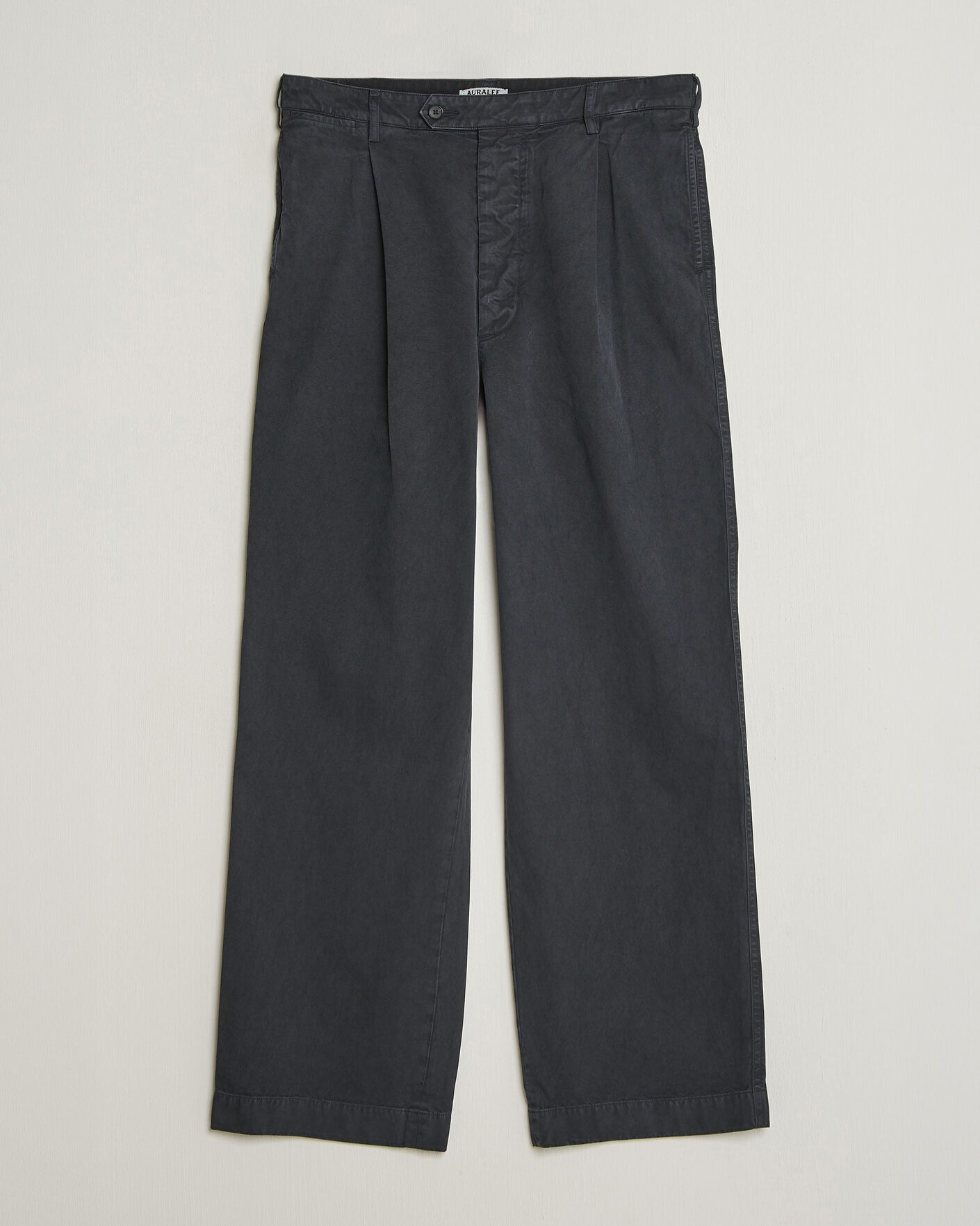 Hombres | Pantalones | Auralee | Garment Dyed Finx Chinos Black