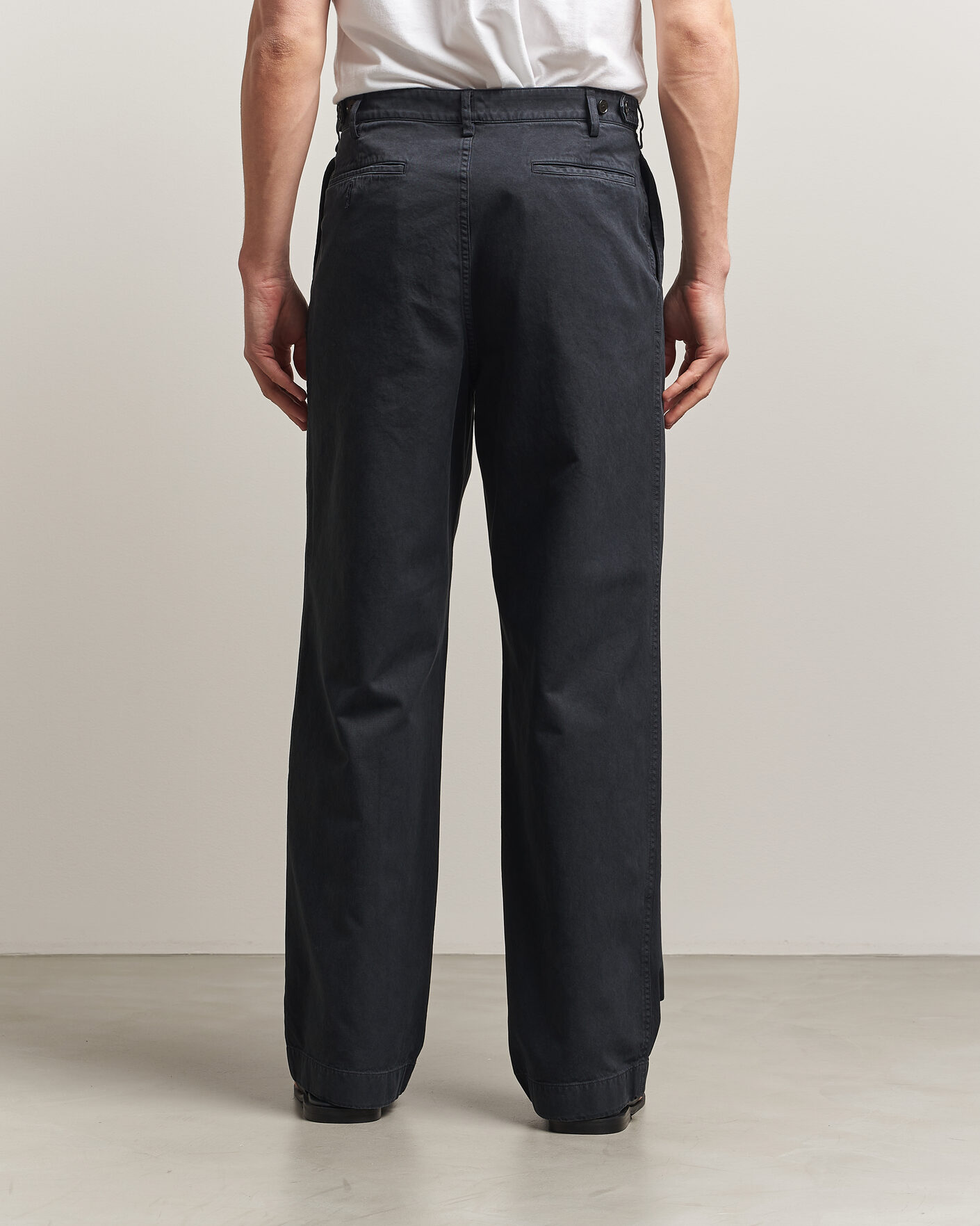 Hombres | Pantalones | Auralee | Garment Dyed Finx Chinos Black
