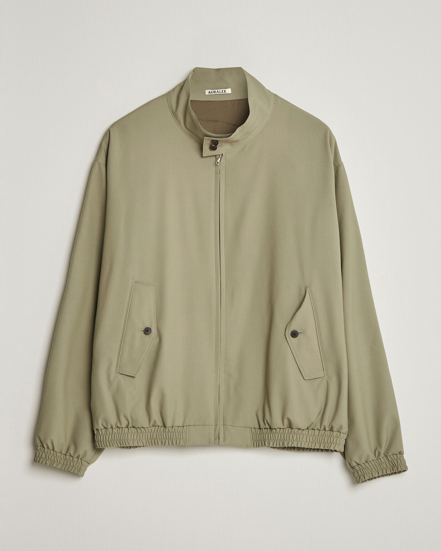 Hombres | Abrigos y chaquetas | Auralee | Wool Zip Bomber Jacket Light Khaki