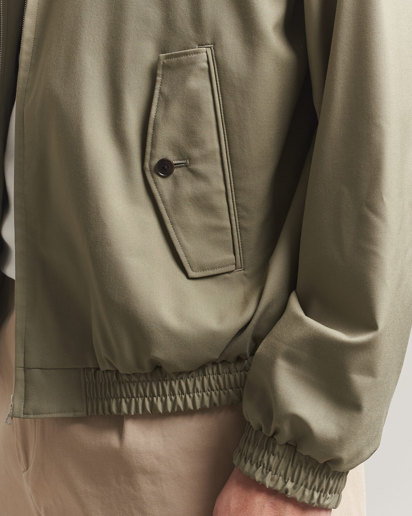 Hombres | Abrigos y chaquetas | Auralee | Wool Zip Bomber Jacket Light Khaki